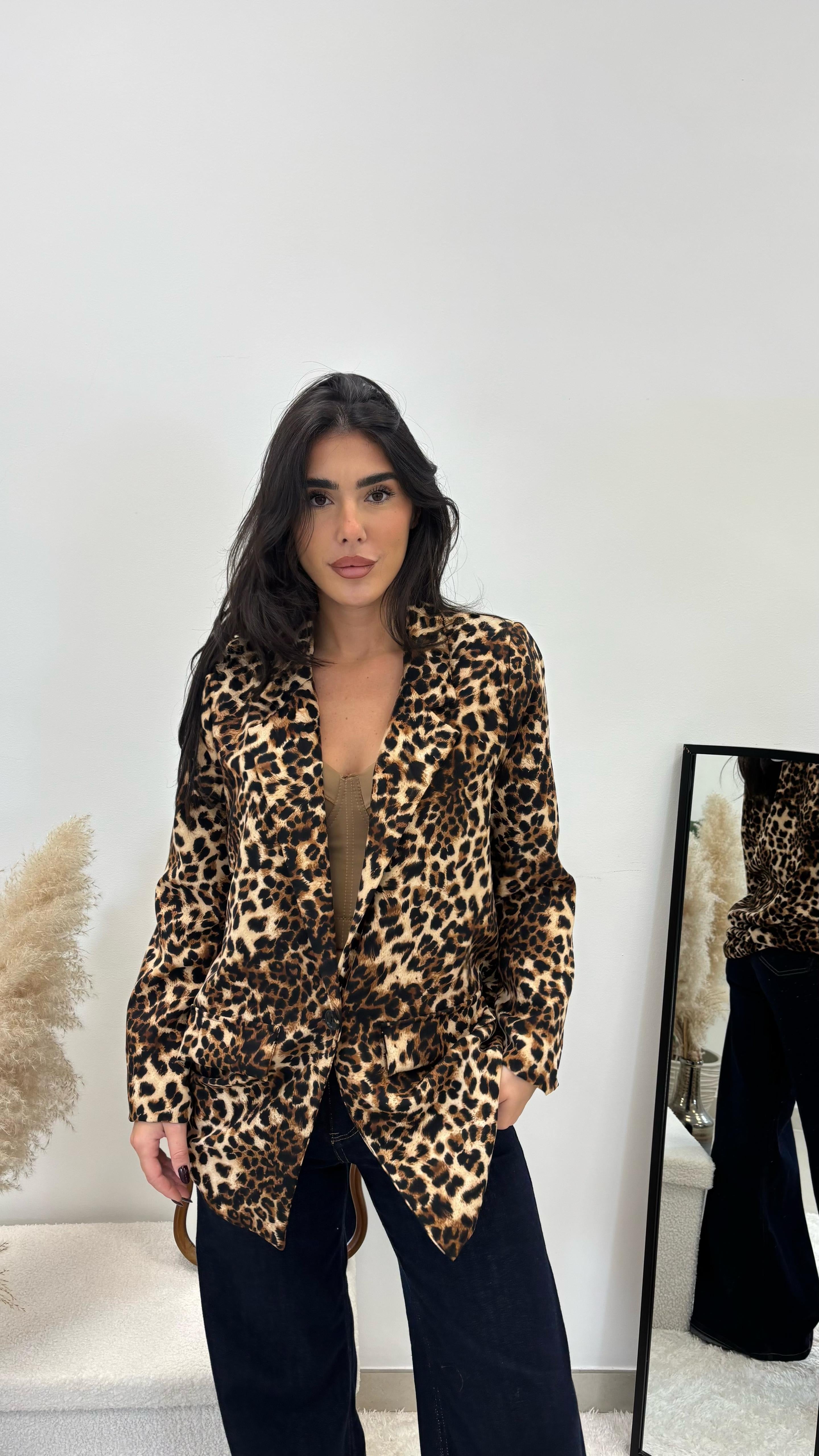Giacca Over Animalier