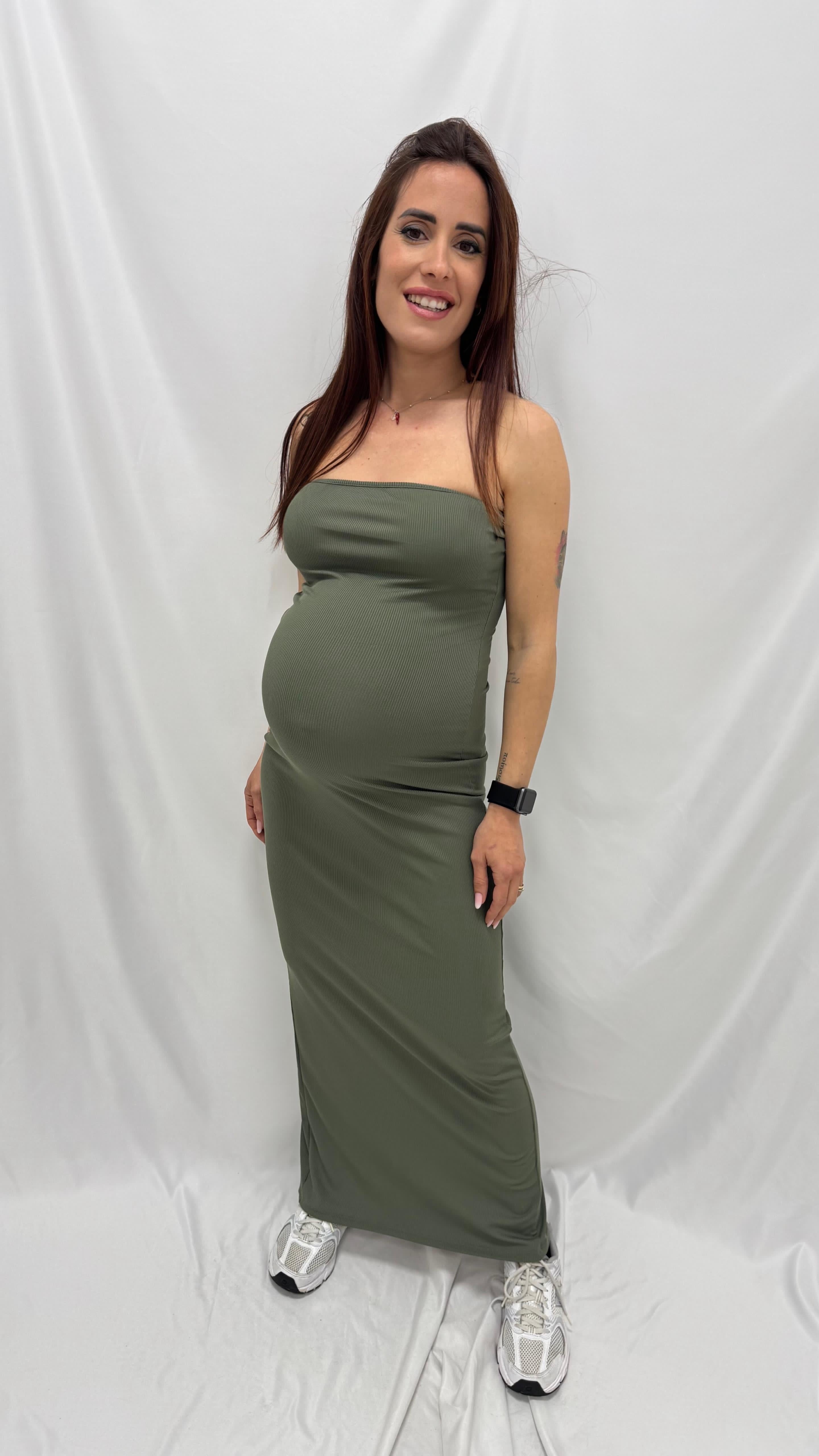 Abito a Fascia Basic Verde Utility