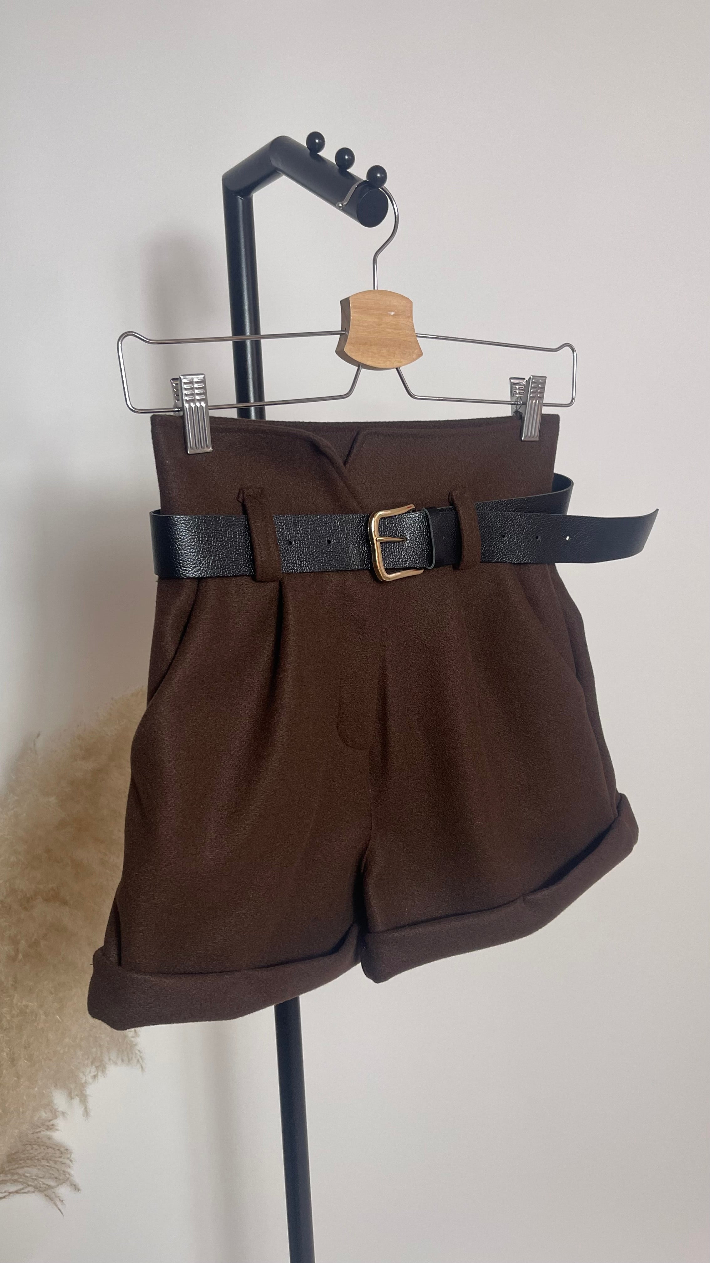 Shorts In Panno - Cinta Inclusa