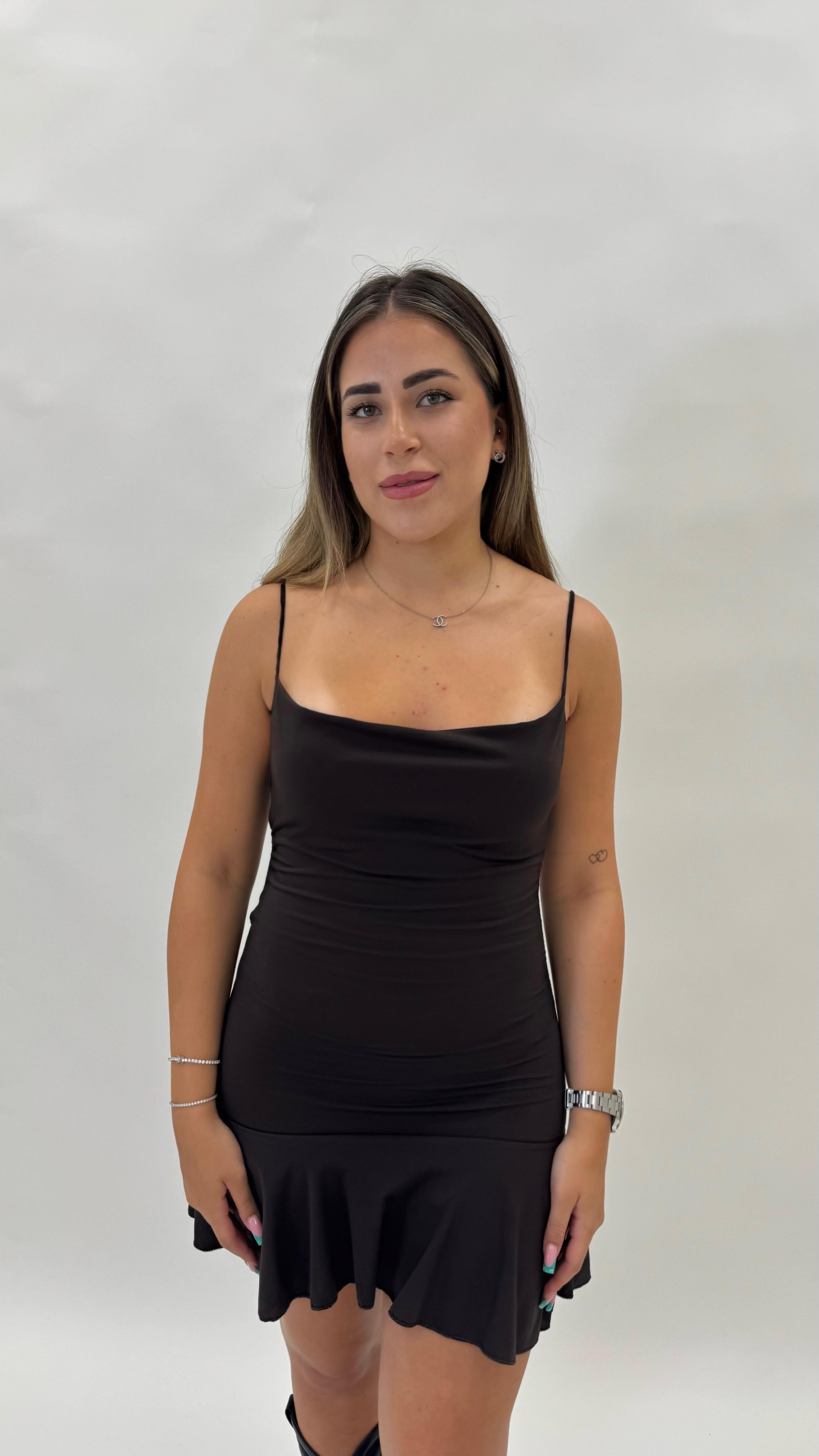 Minidress Lycra Stretch Choco