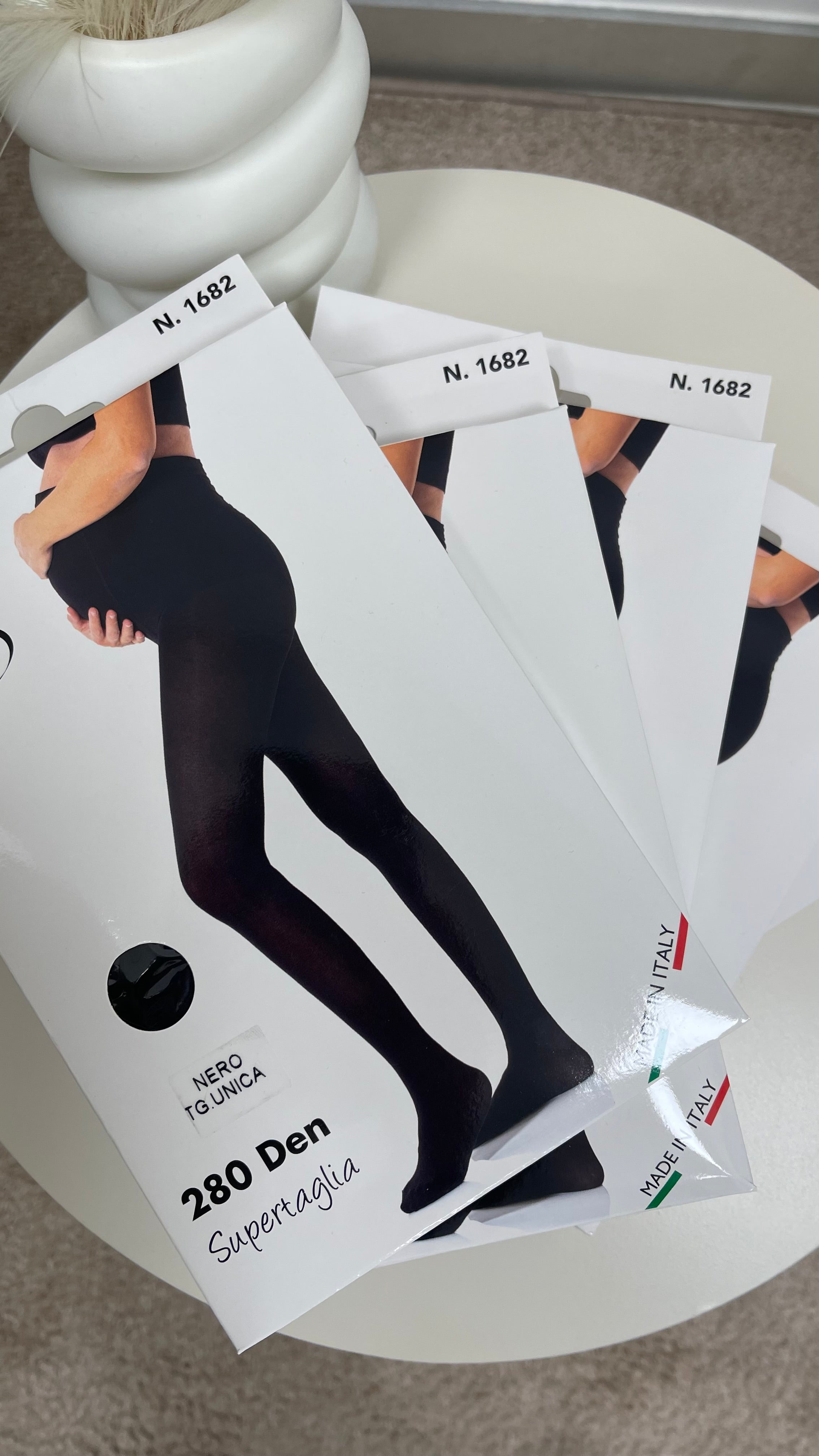 Collant 280 Den “MomToBeApproved” Black