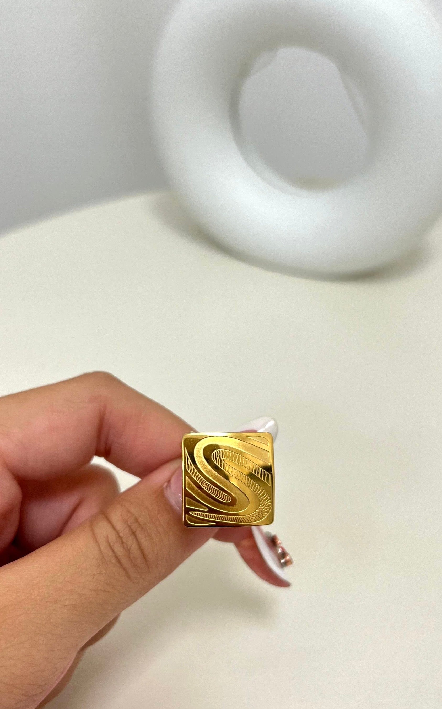 Anello Stripes Gold