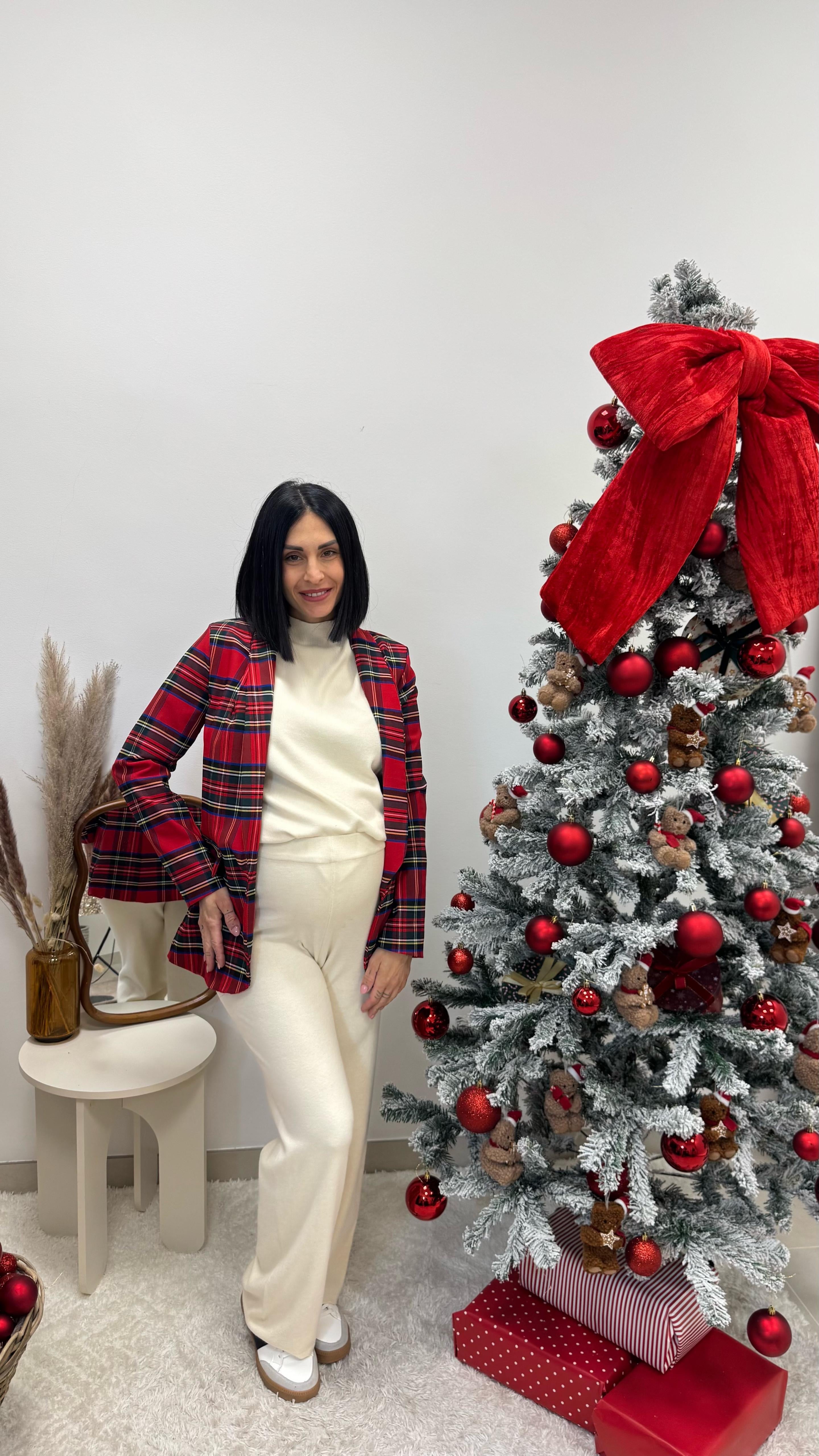 🎄Giacca Tartan Rossa