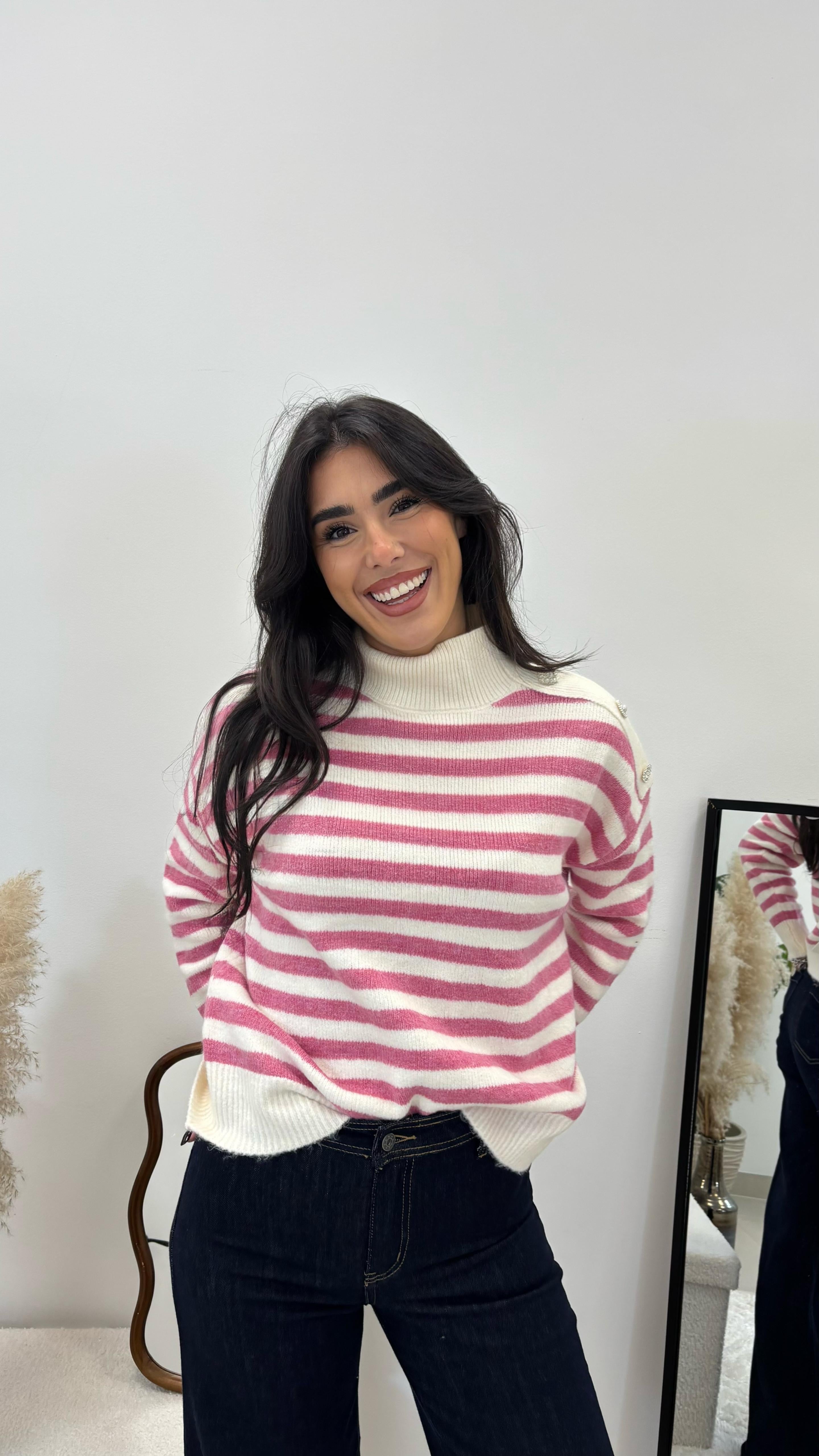 Pull Stripes Gioiello Pink