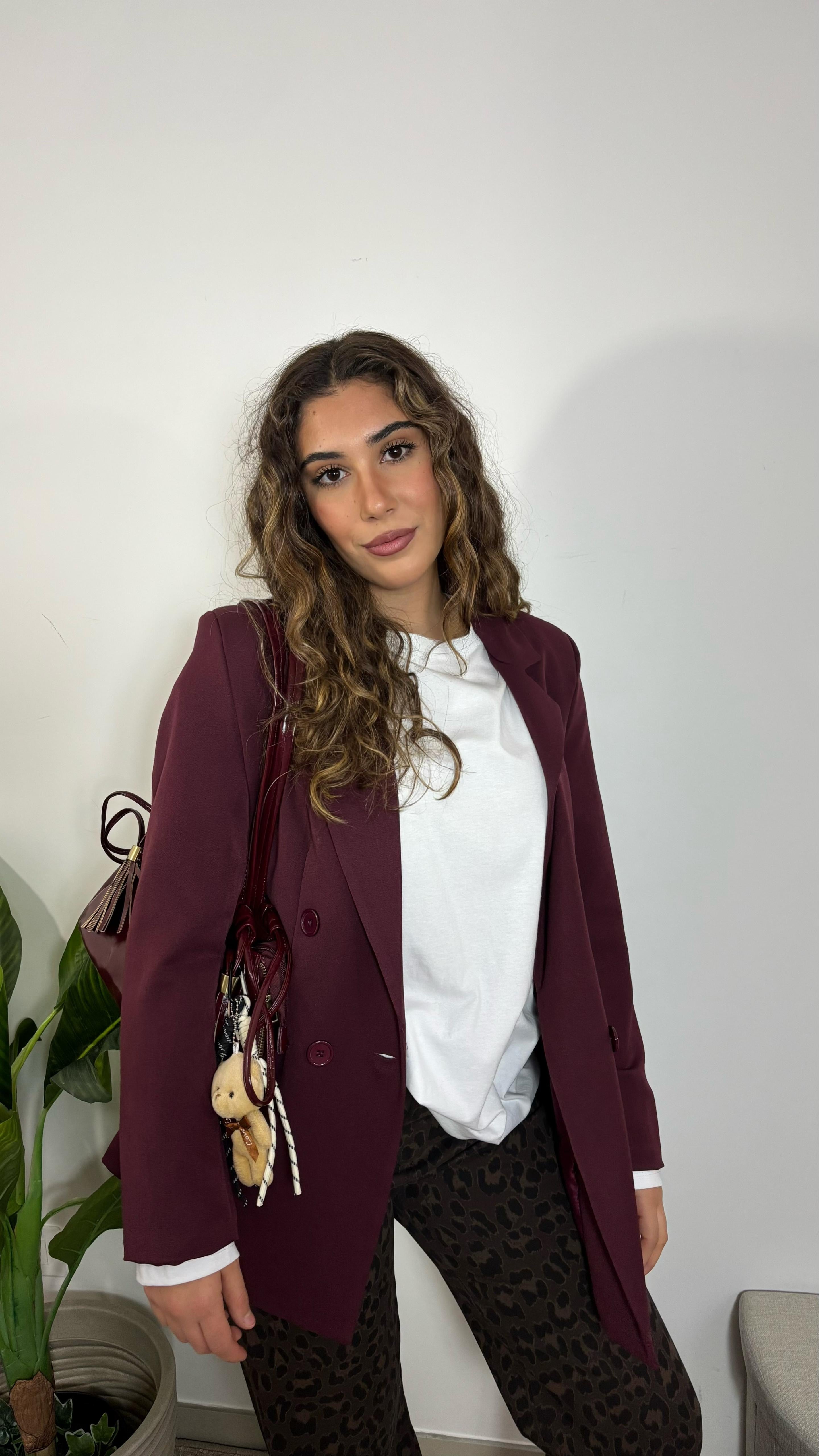 Giacca Doppiopetto Burgundy