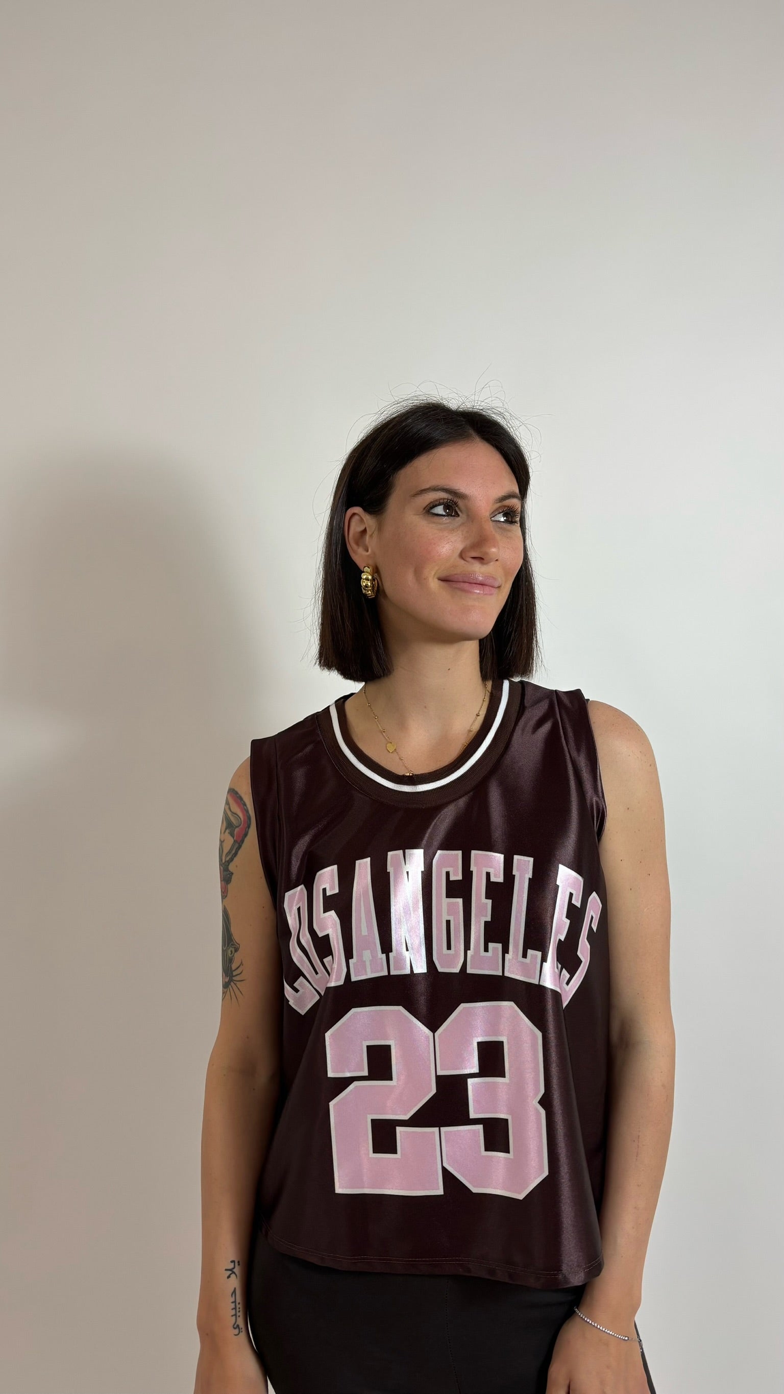 Canotta Basket Lace Choco