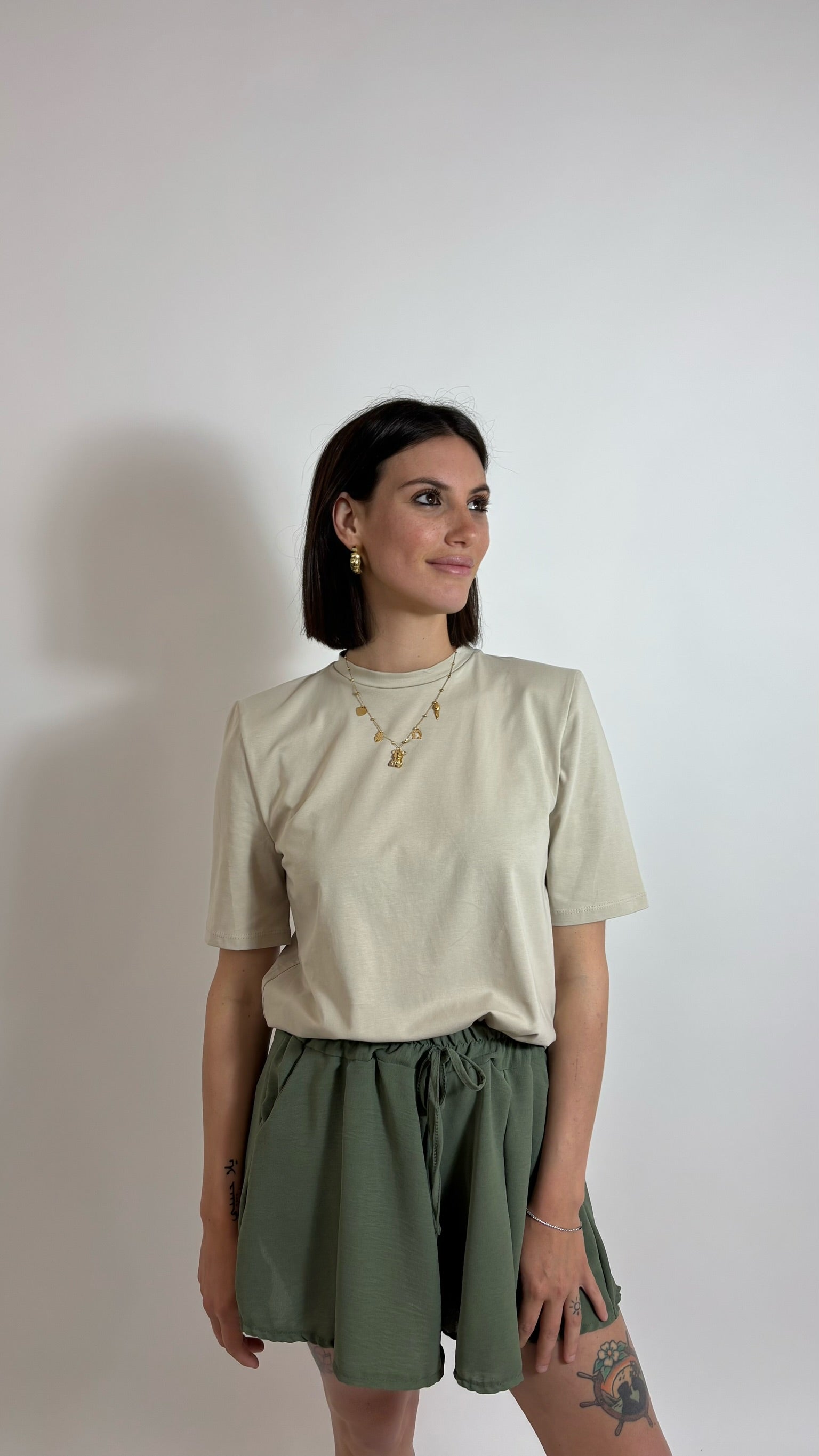 Shorts Butterfly Verde Utility