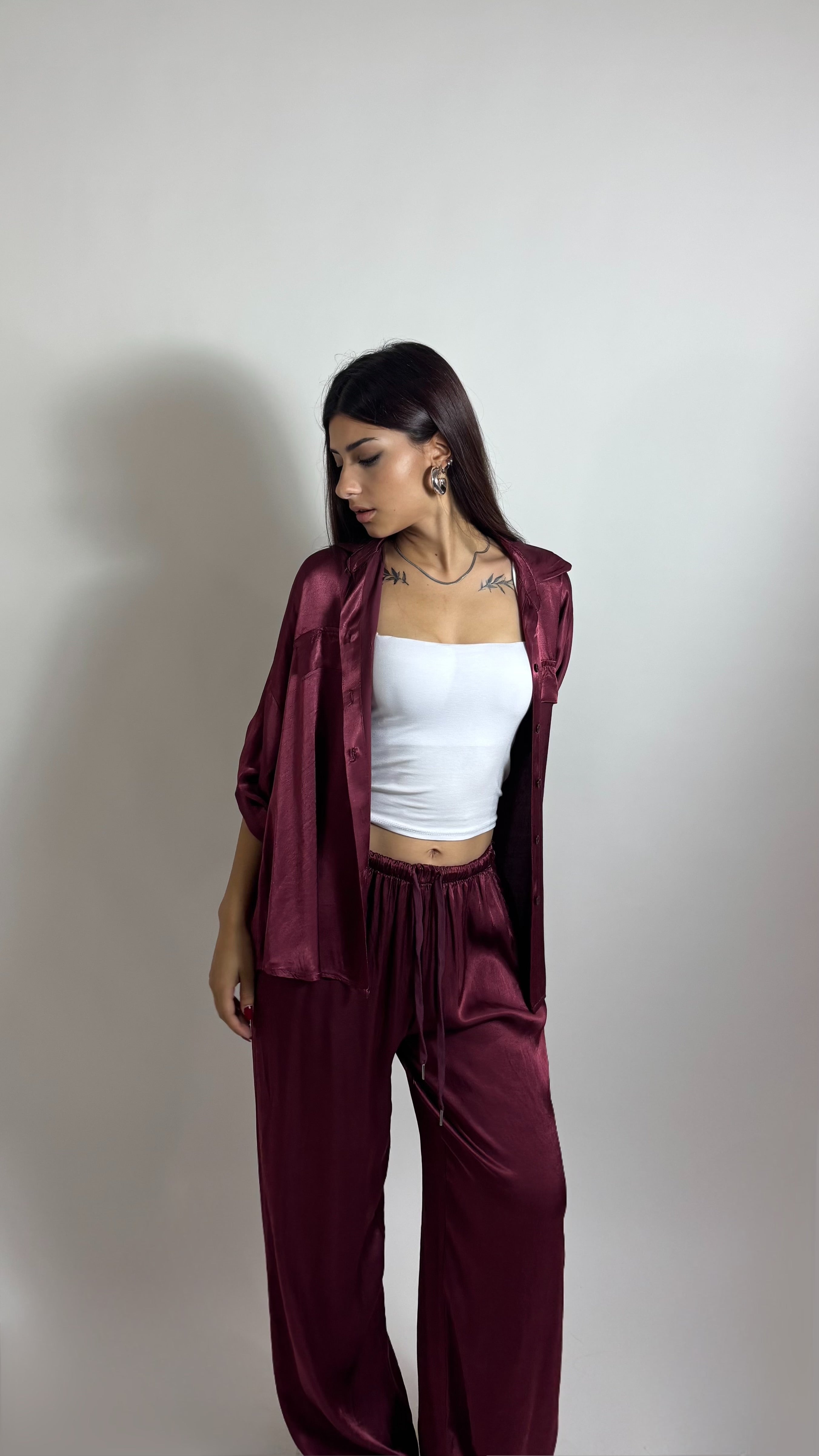 Set Soft Satin Burgundy