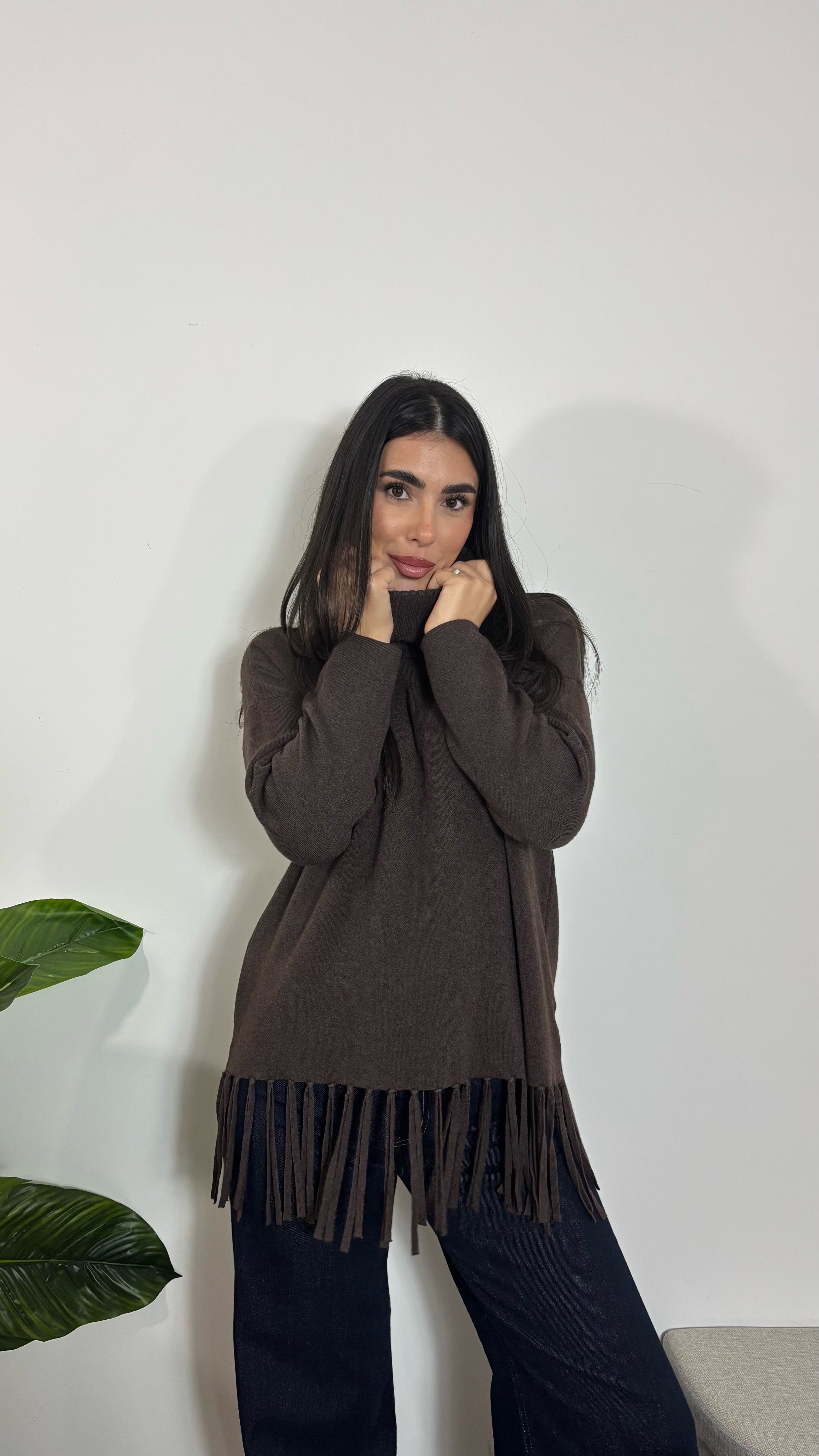 Maxi Pull Soft Fringe Choco