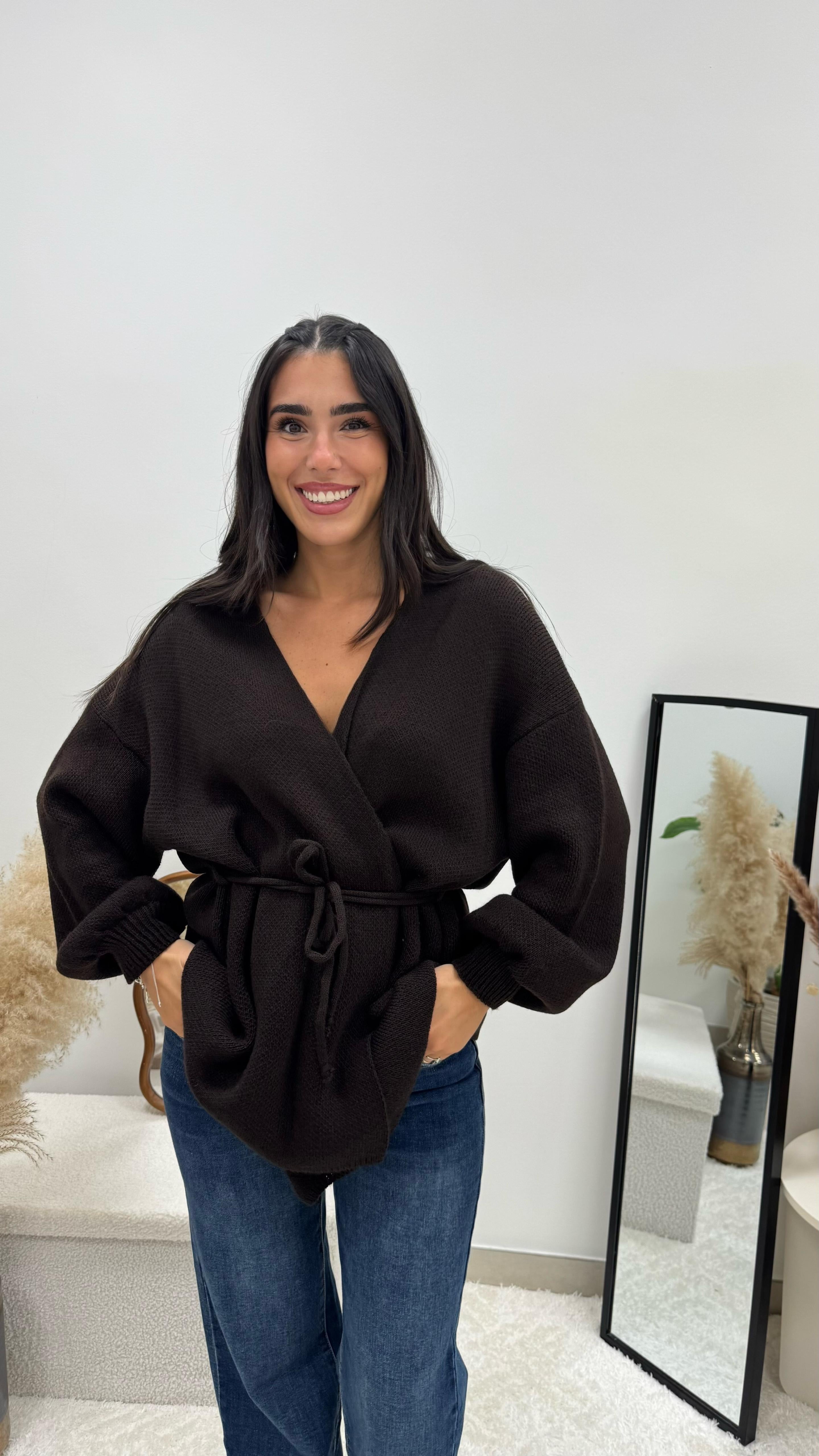 Cardigan Incrociatina Choco