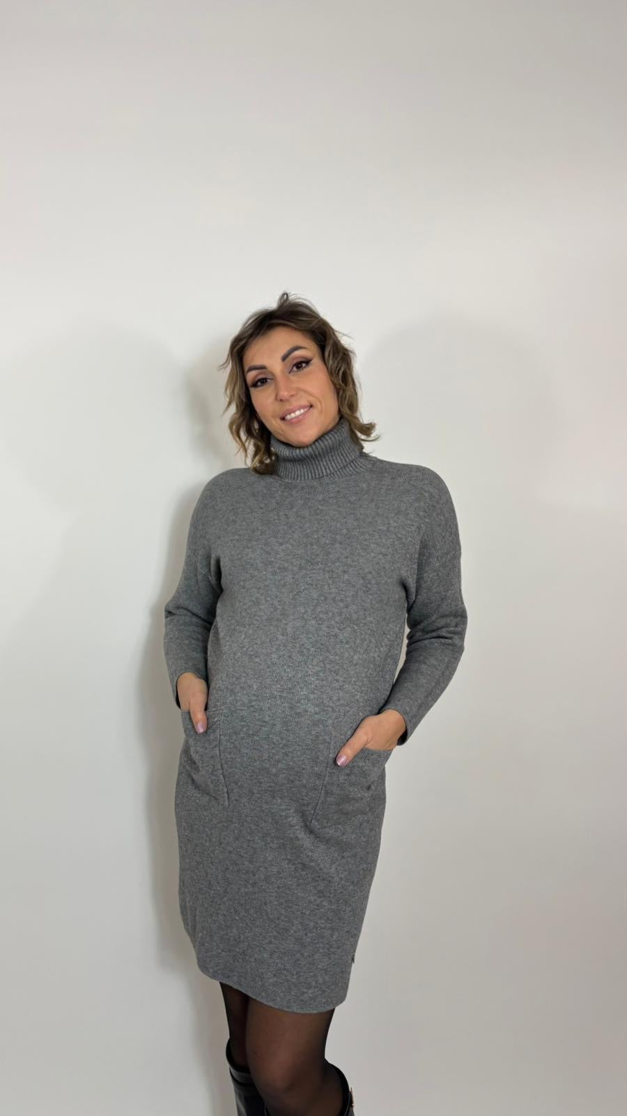 Abito Cozy Classy Grigio Perla