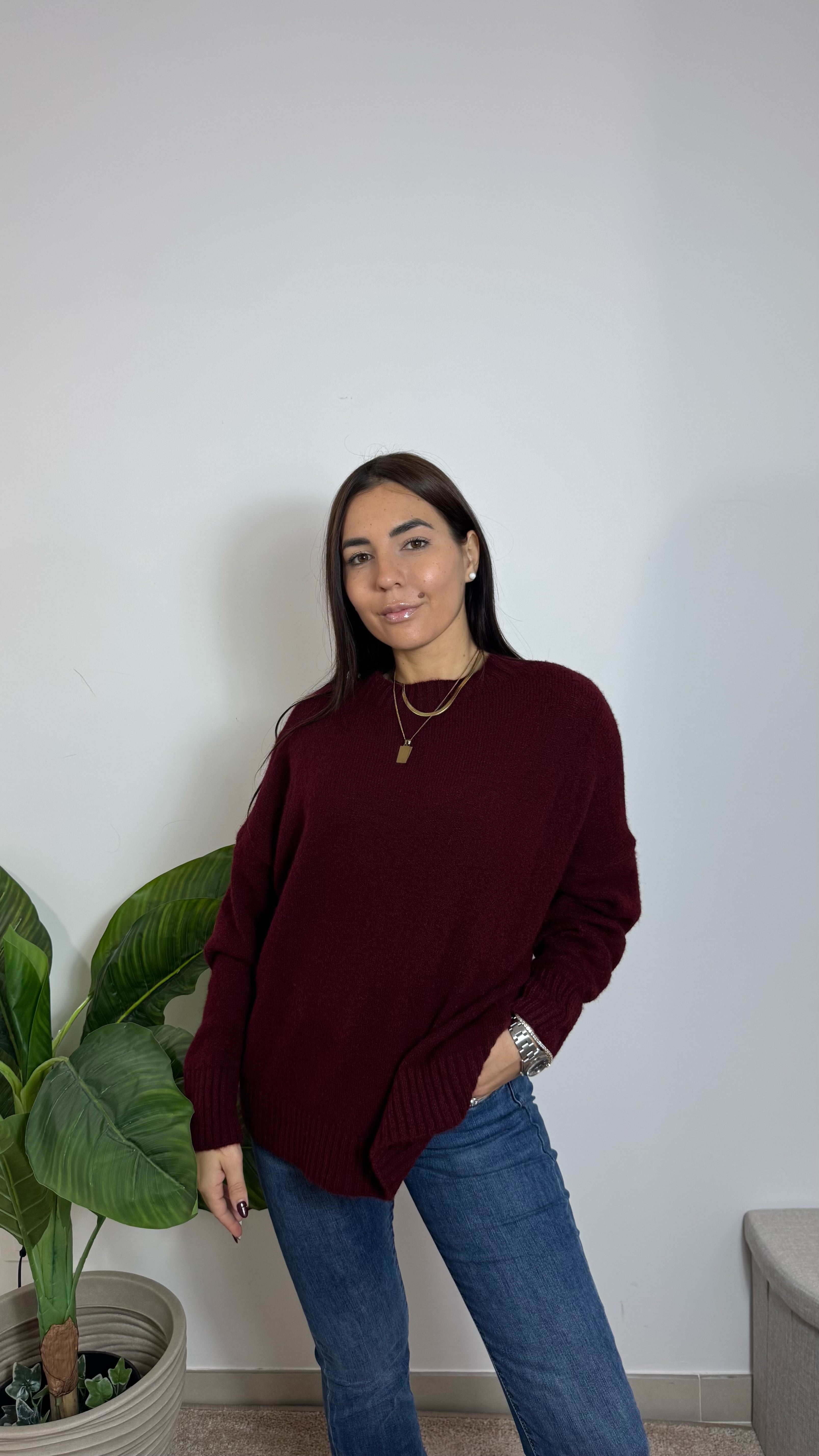 Pull Morbidissimo Girocollo Burgundy