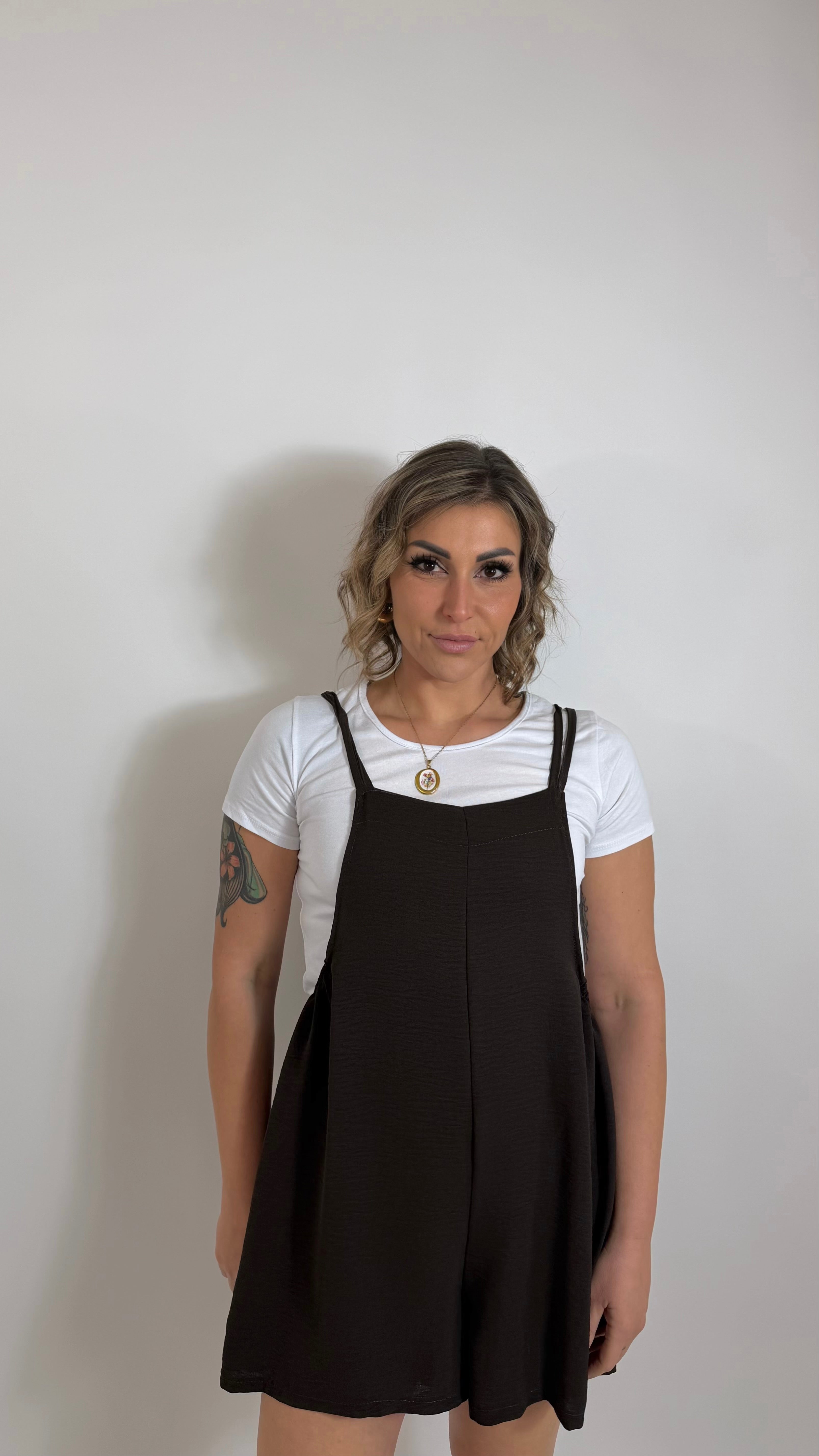 Mini Salopette Safari T-shirt Inclusa Choco
