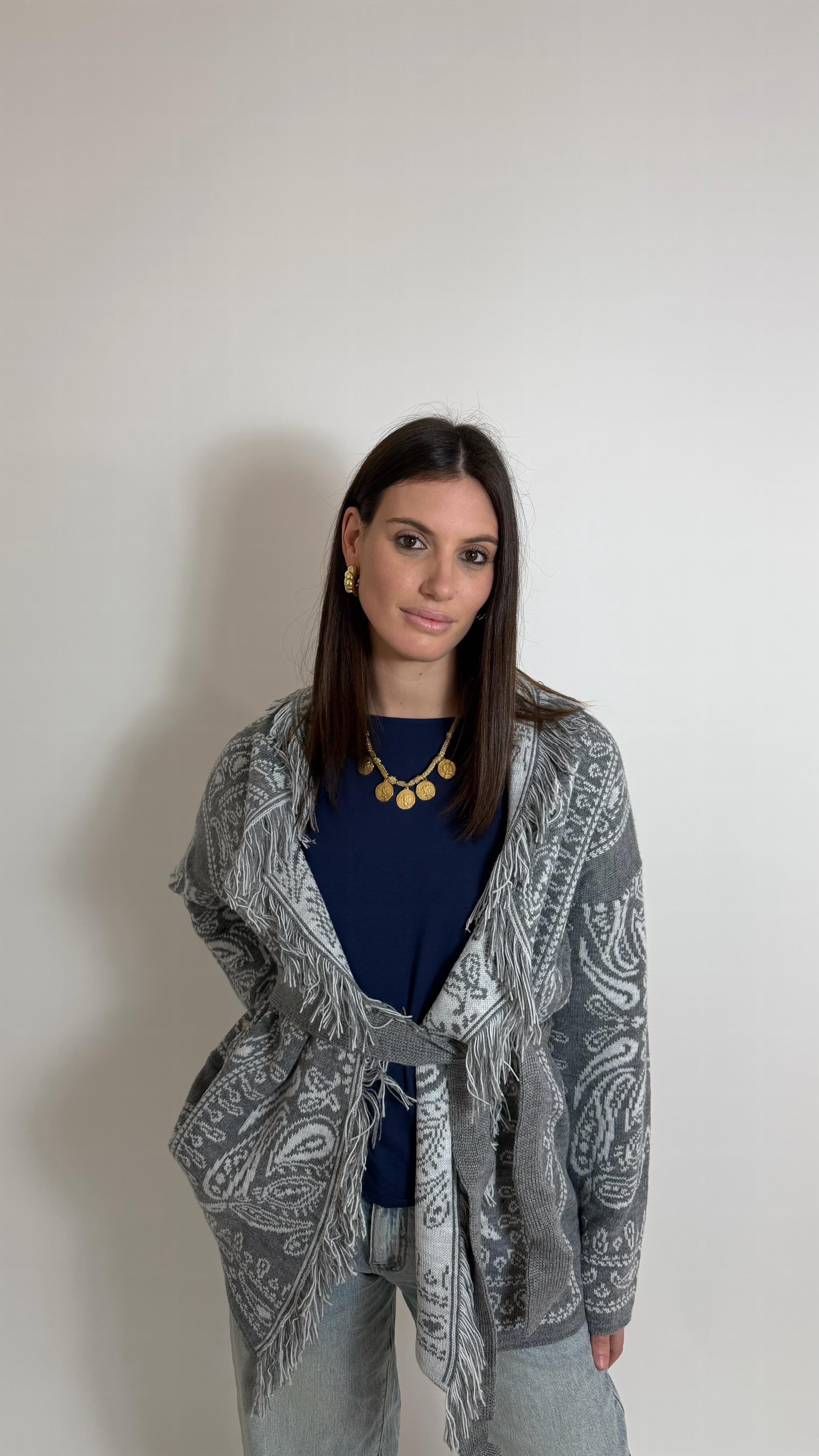Cardigan Etnico Grey