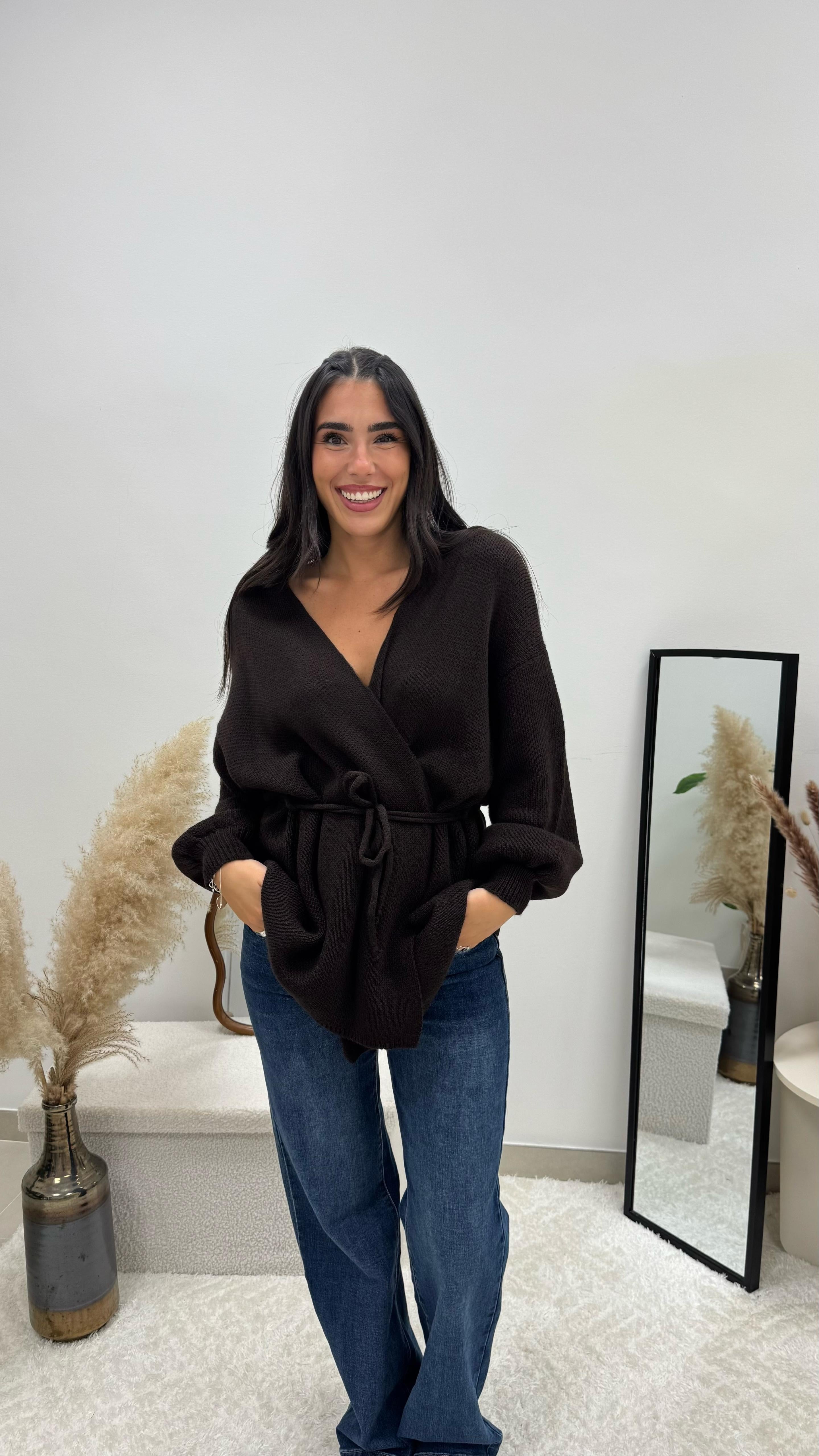 Cardigan Incrociatina Choco