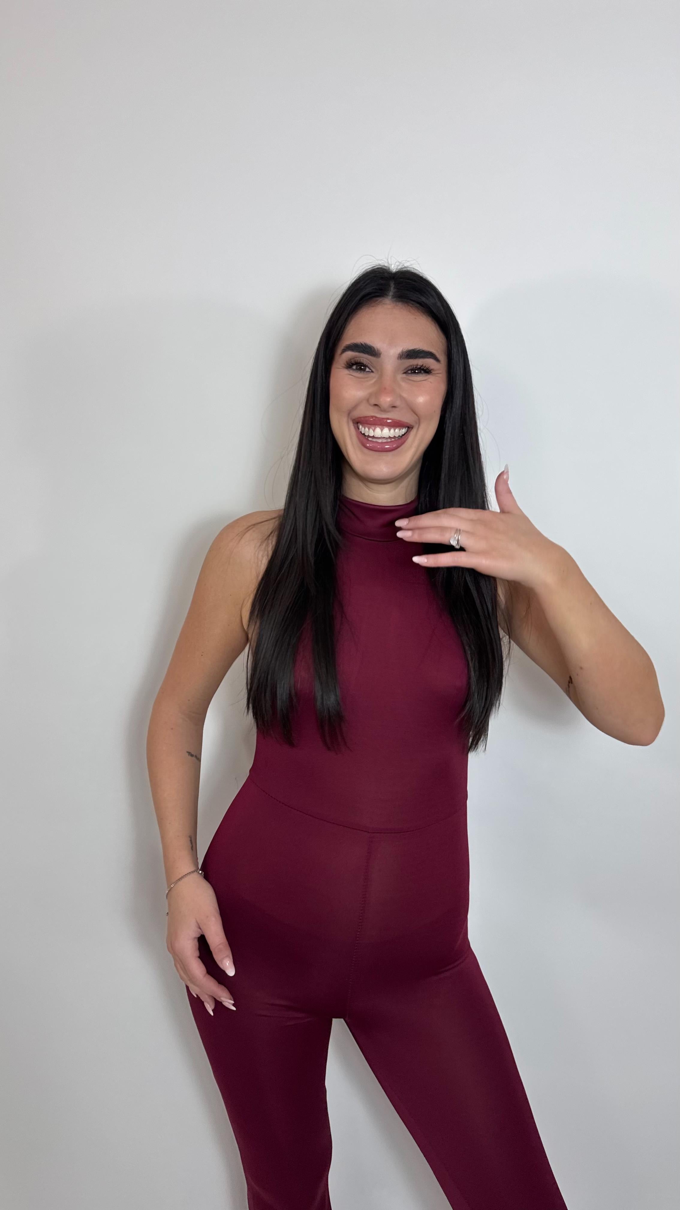 🥂Jump Lycra Scollo America Burgundy