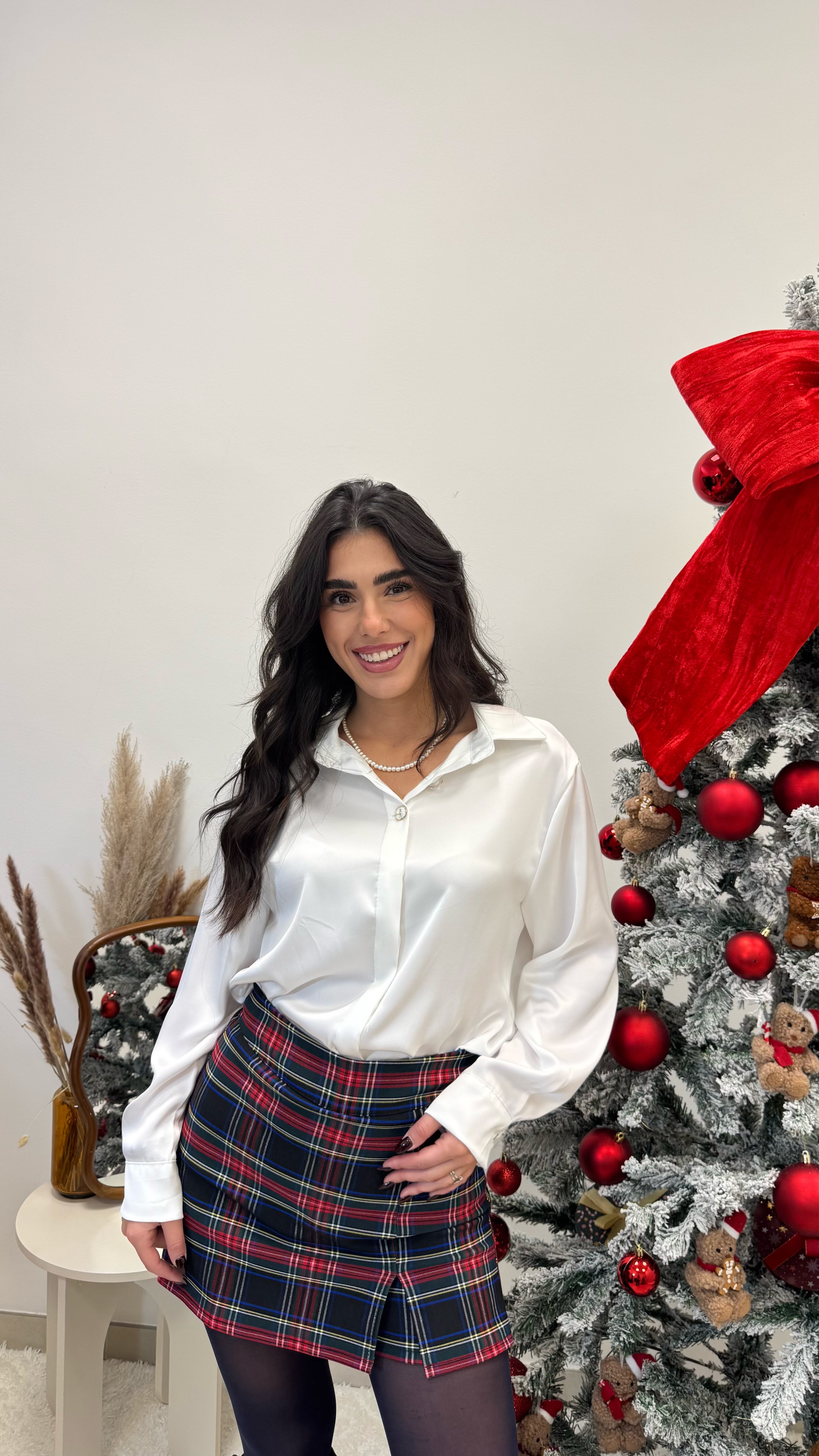 🎄Gonna Pantaloncino Tartan Blu