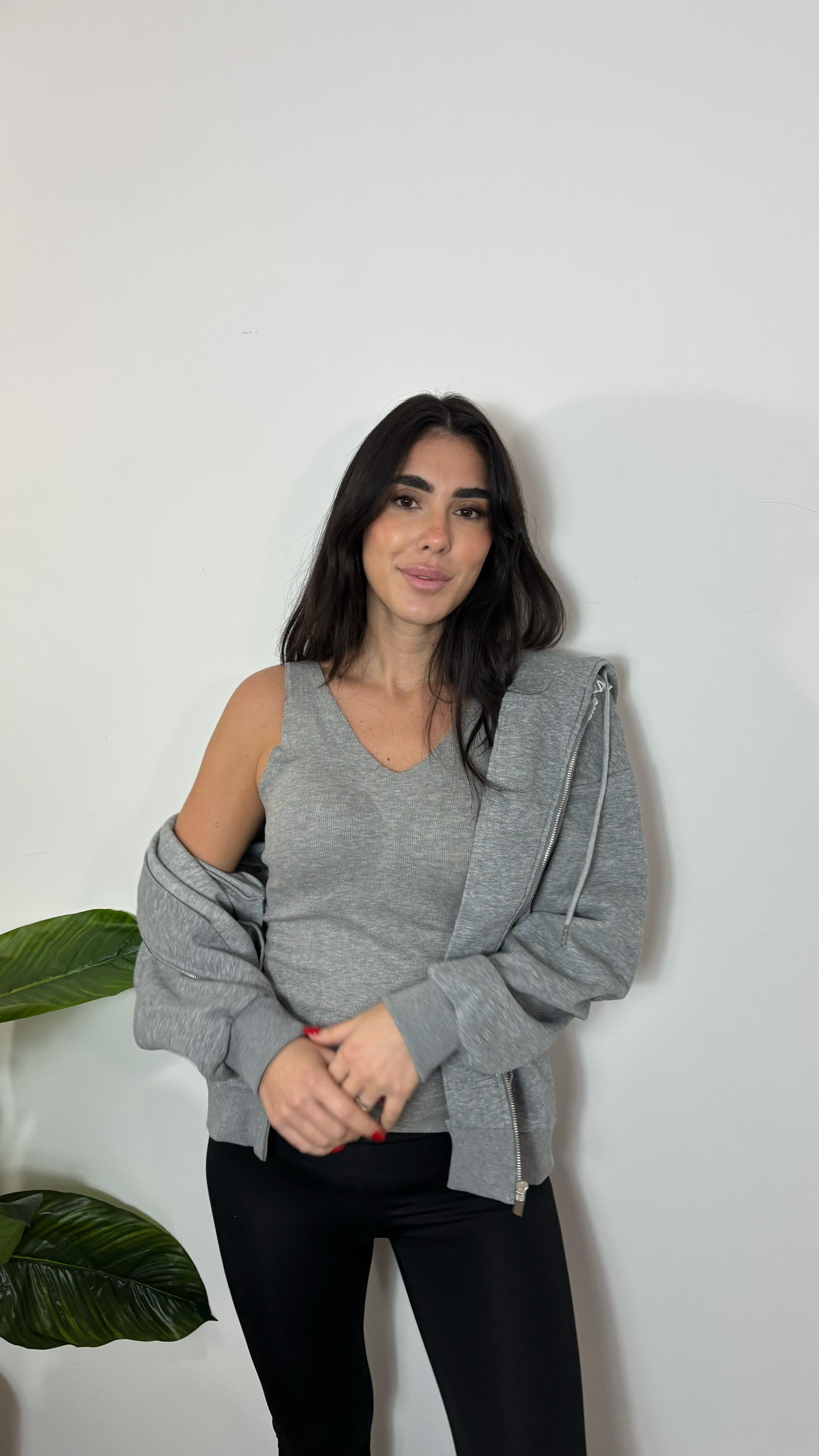 Canotta Perfect Fit Grigio Perla