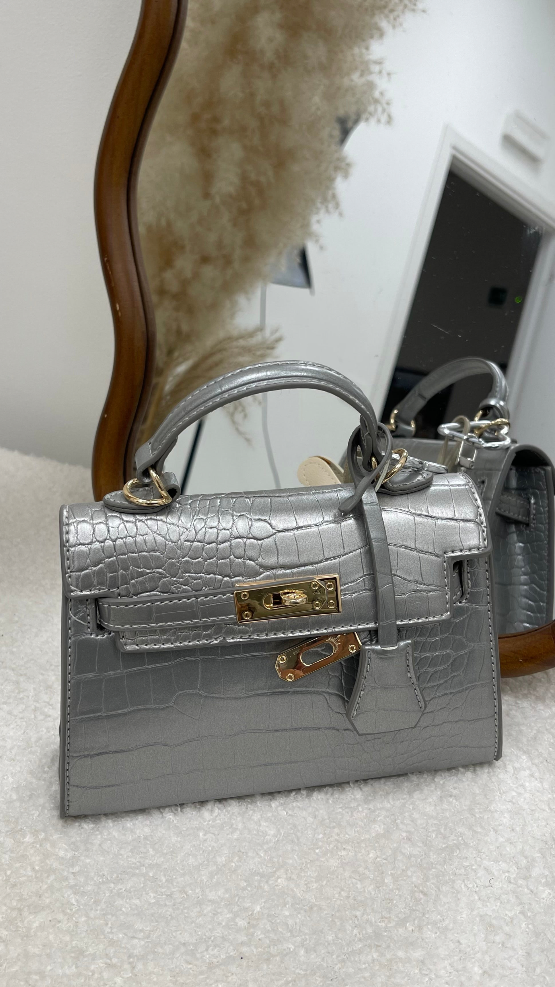 Mini Bag Cocco Silver