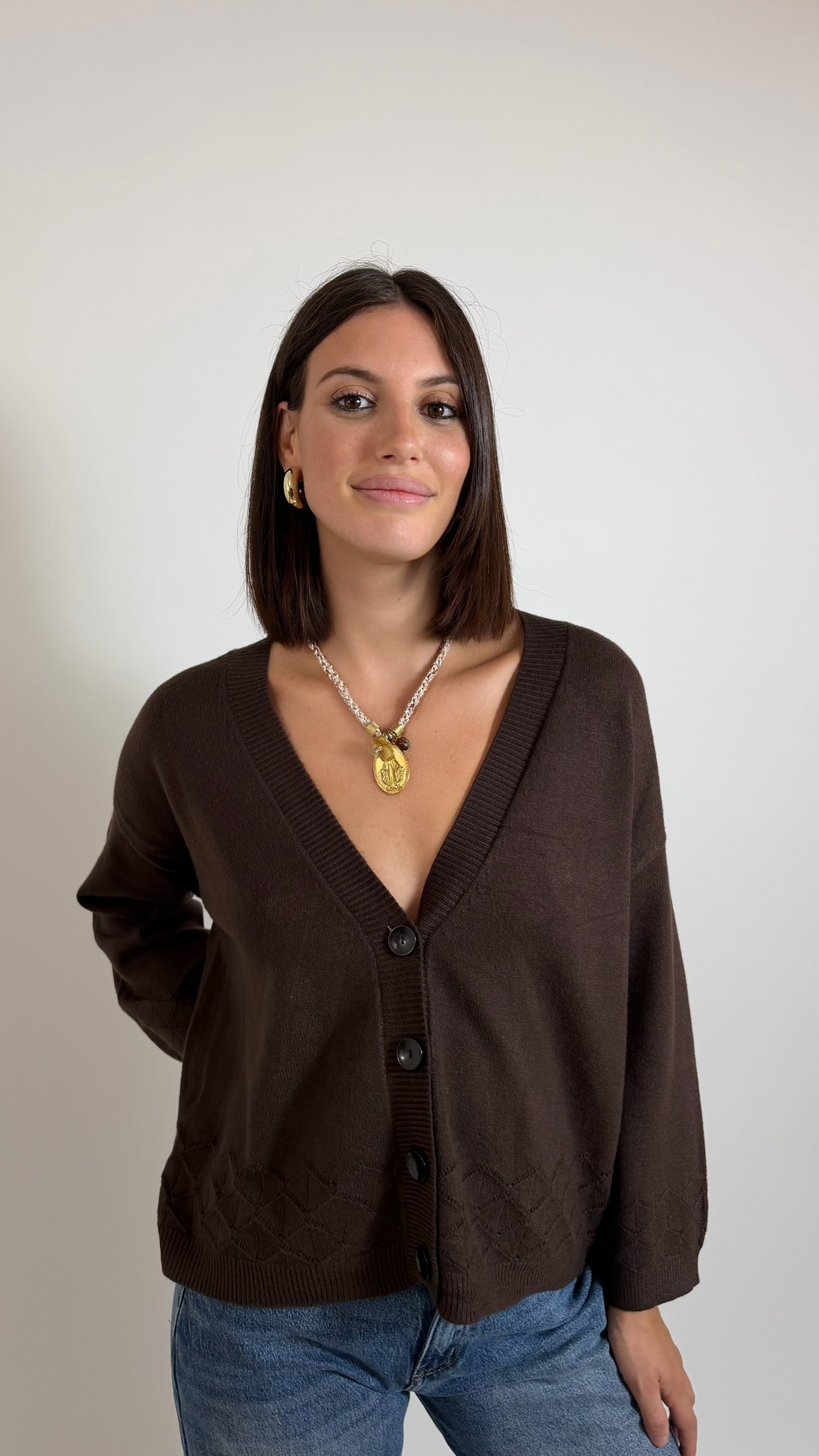 Cardigan Diamond Choco