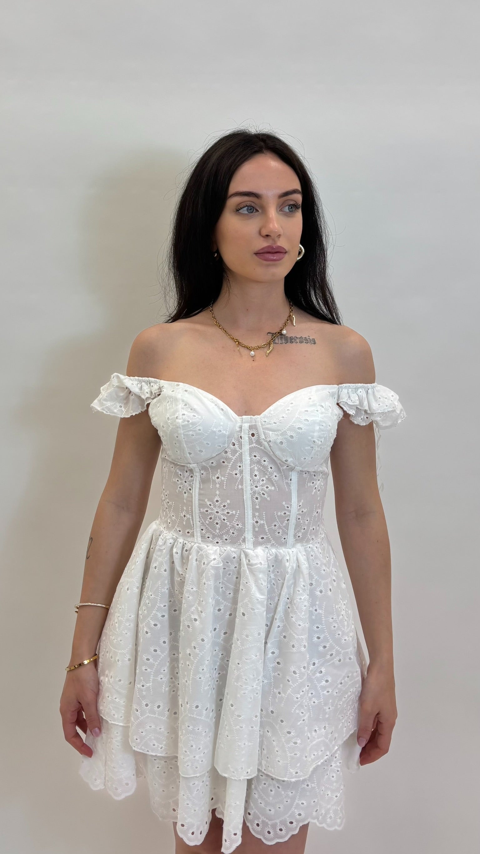 Mini Dress Sangallo Chic
