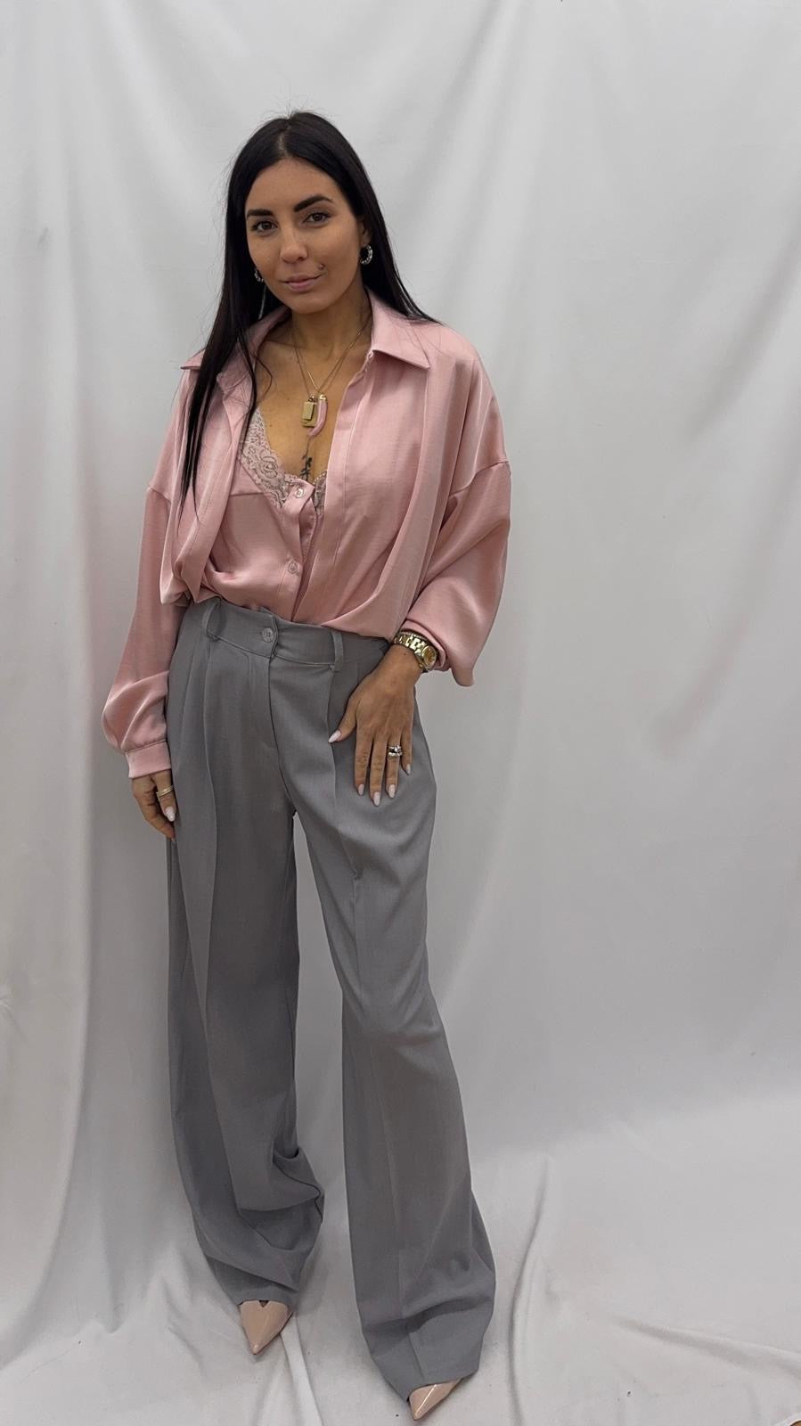 Pantalone Full Length Grigio Perla