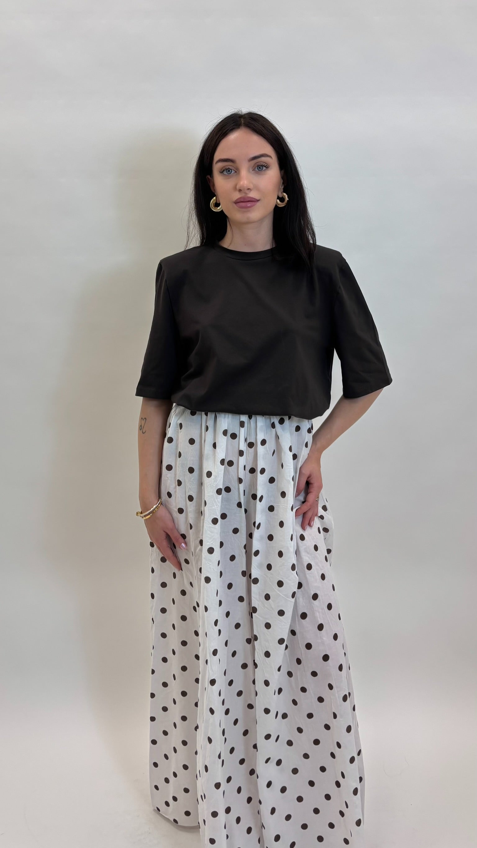 Pantalone Pois Bianco