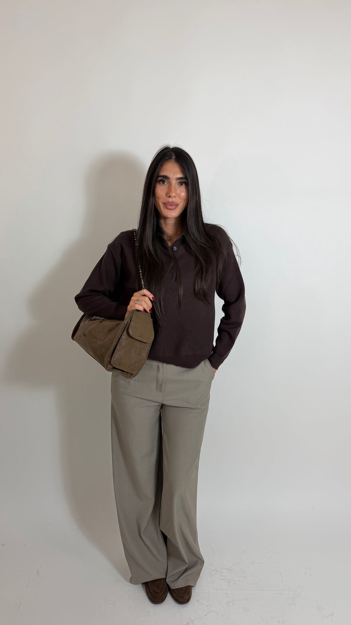 Pull Woven Collar Choco