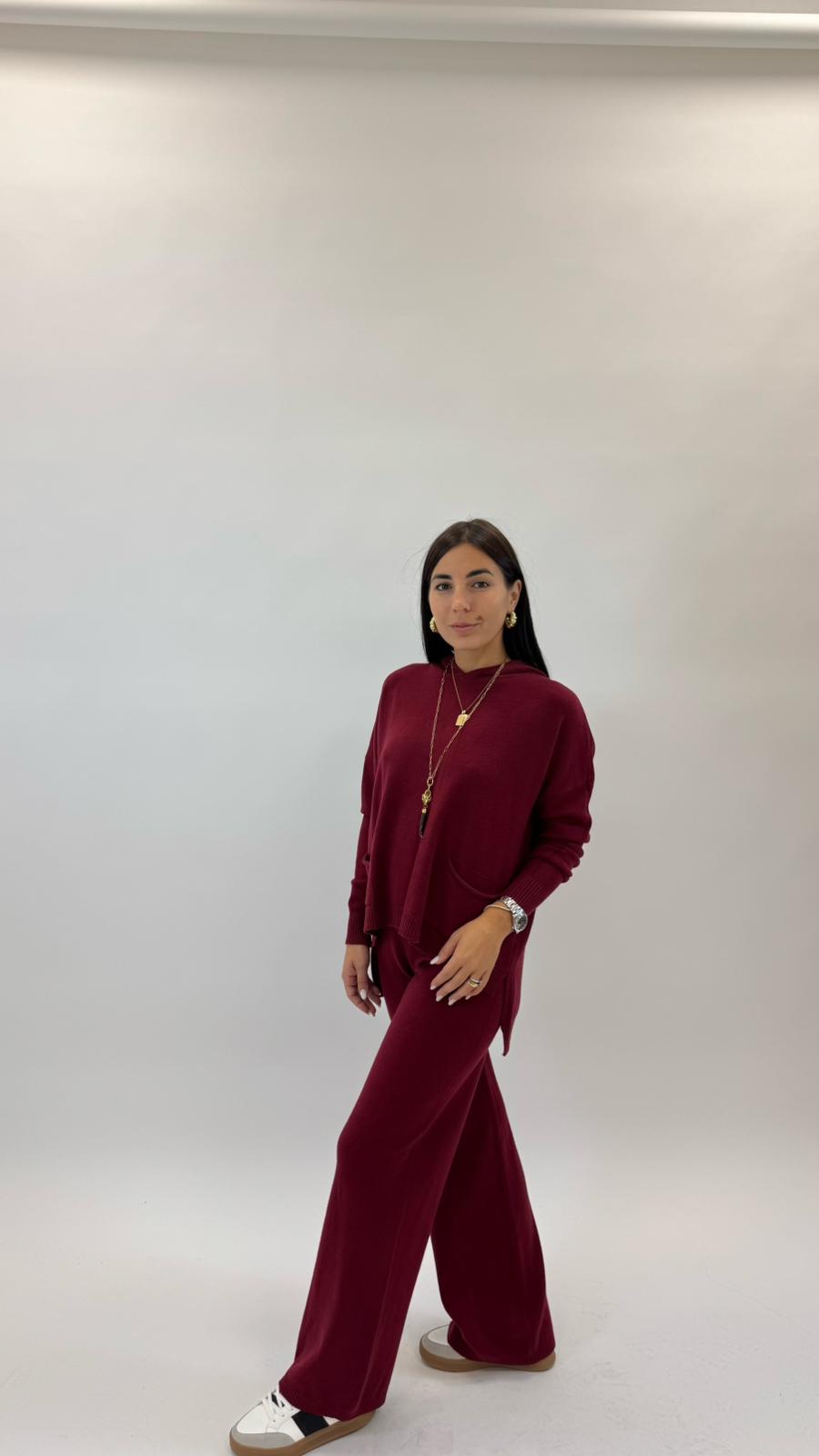 Sporty Set Maglina Morbida Burgundy