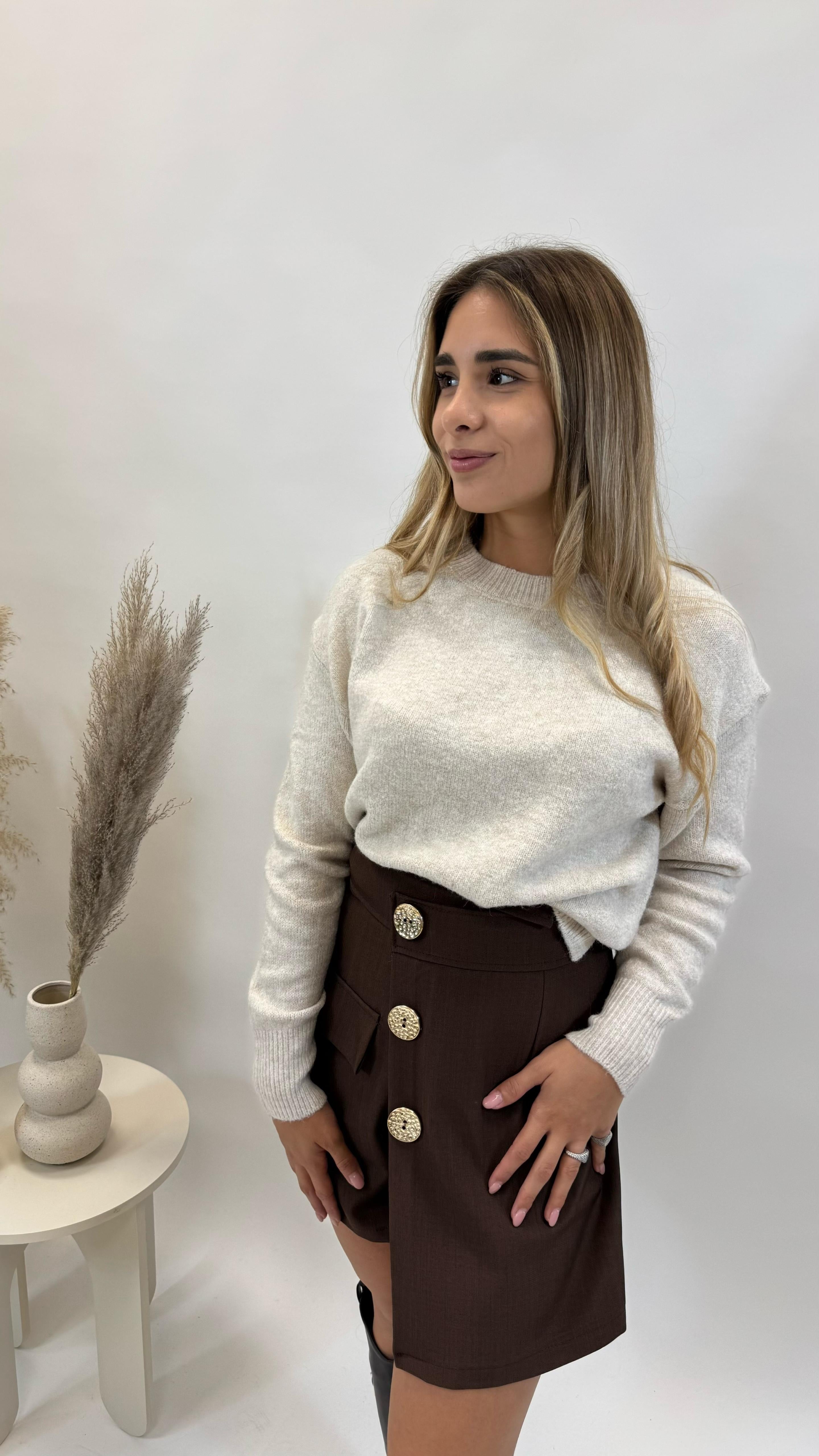 Pull Misto Mohair Ecru