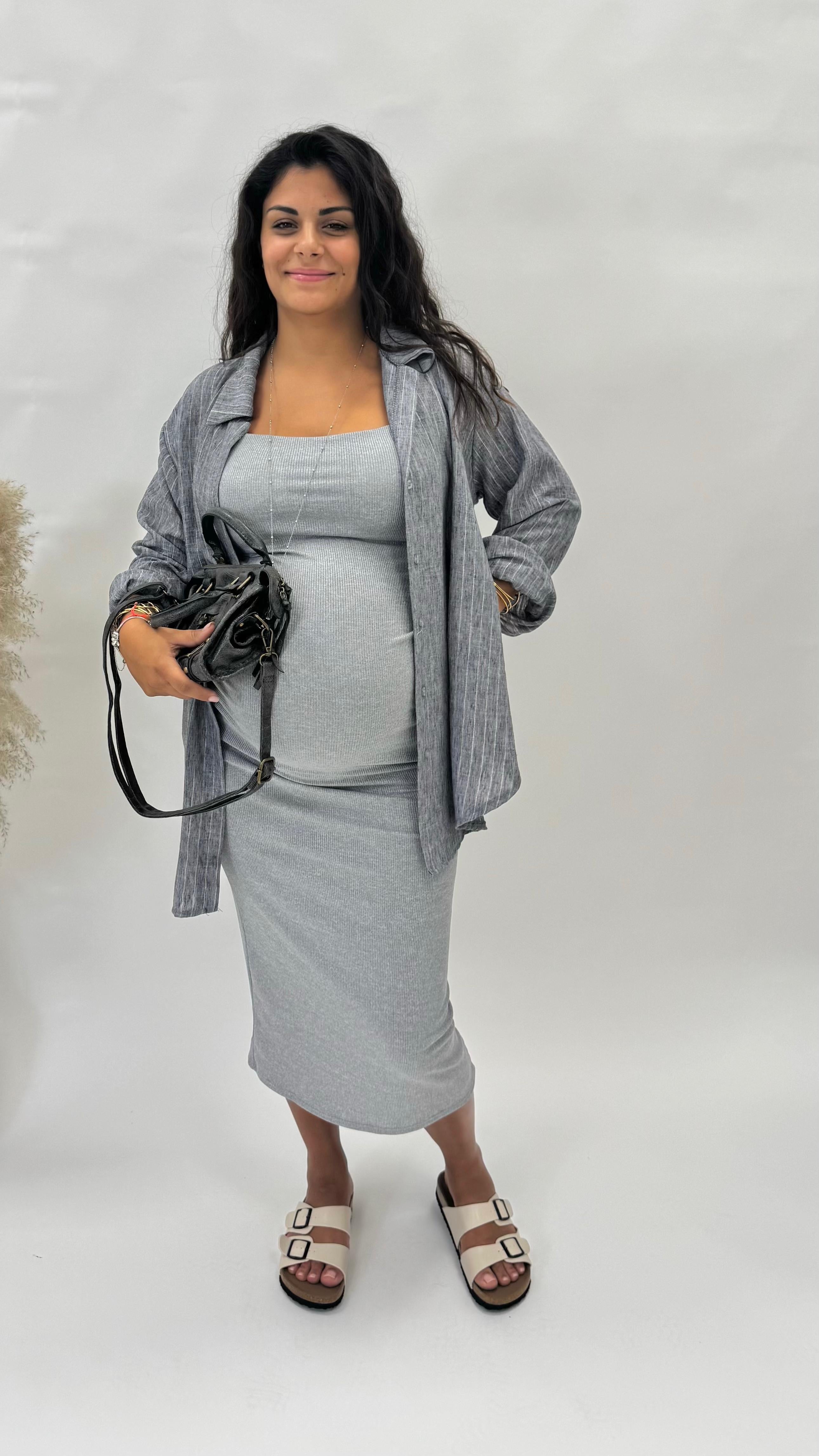 Abito Basic Grigio Perla
