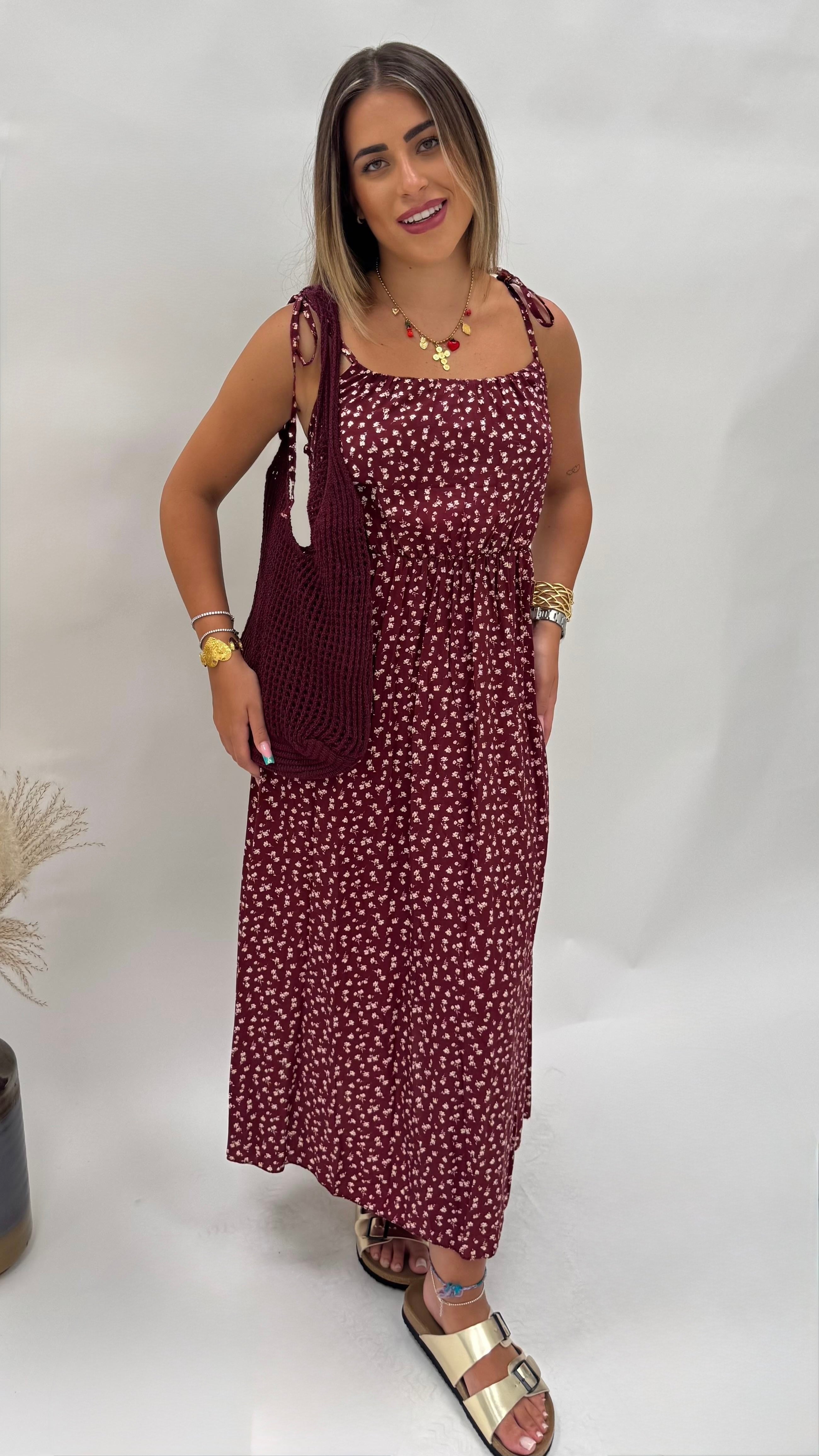 Abito Bloom Rosso India