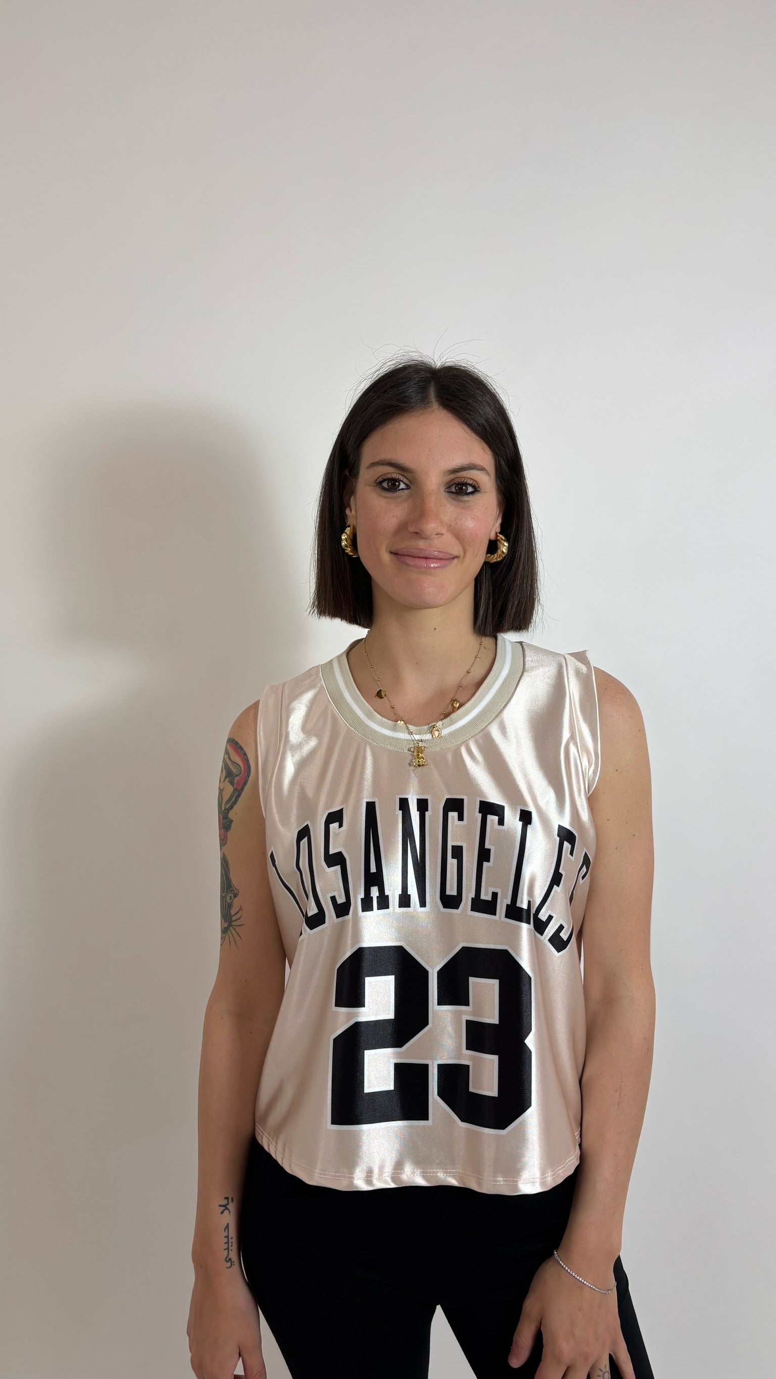 Canotta Basket Lace Champagne