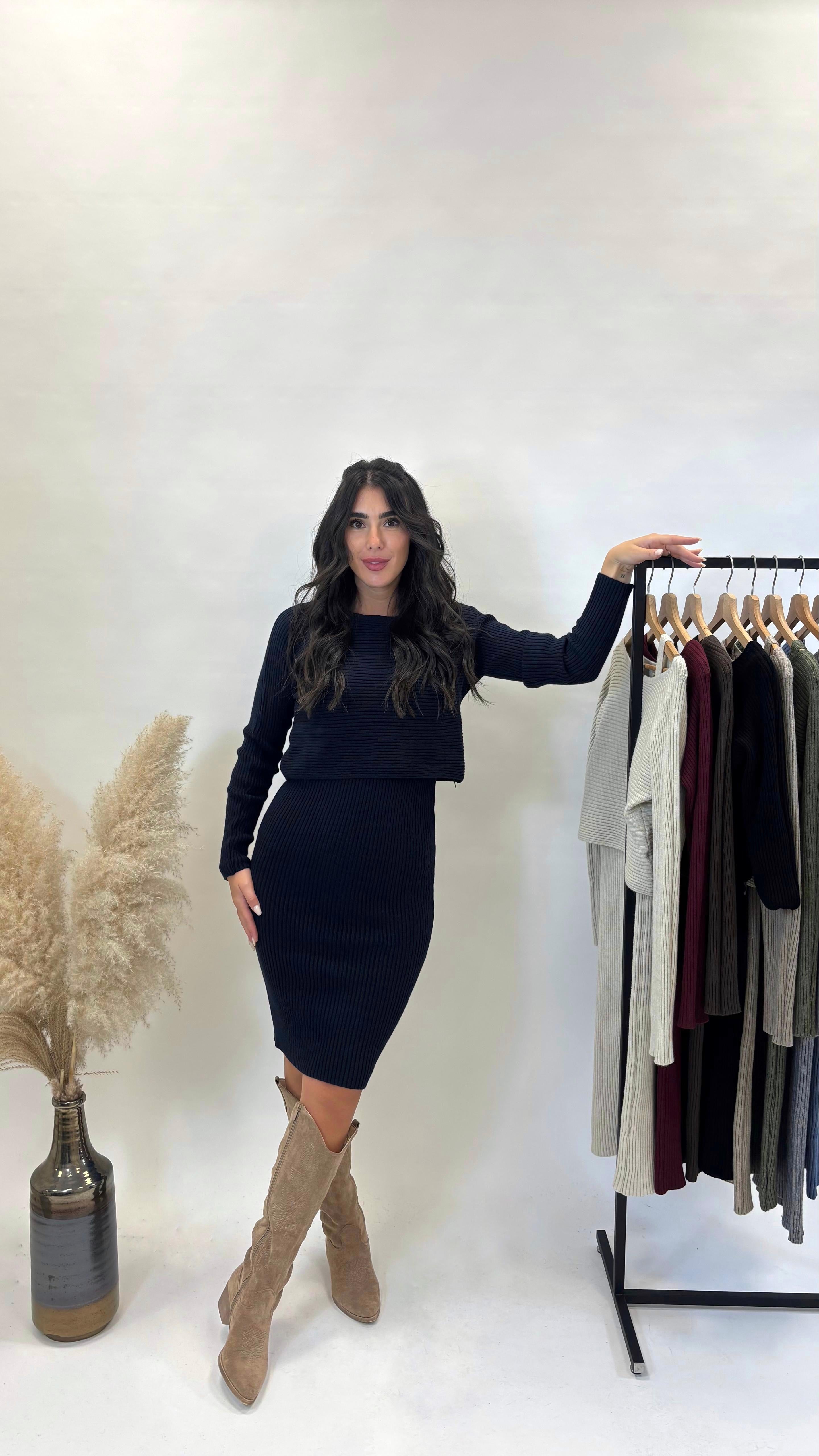 Abito Due Pezzi Blu Notte