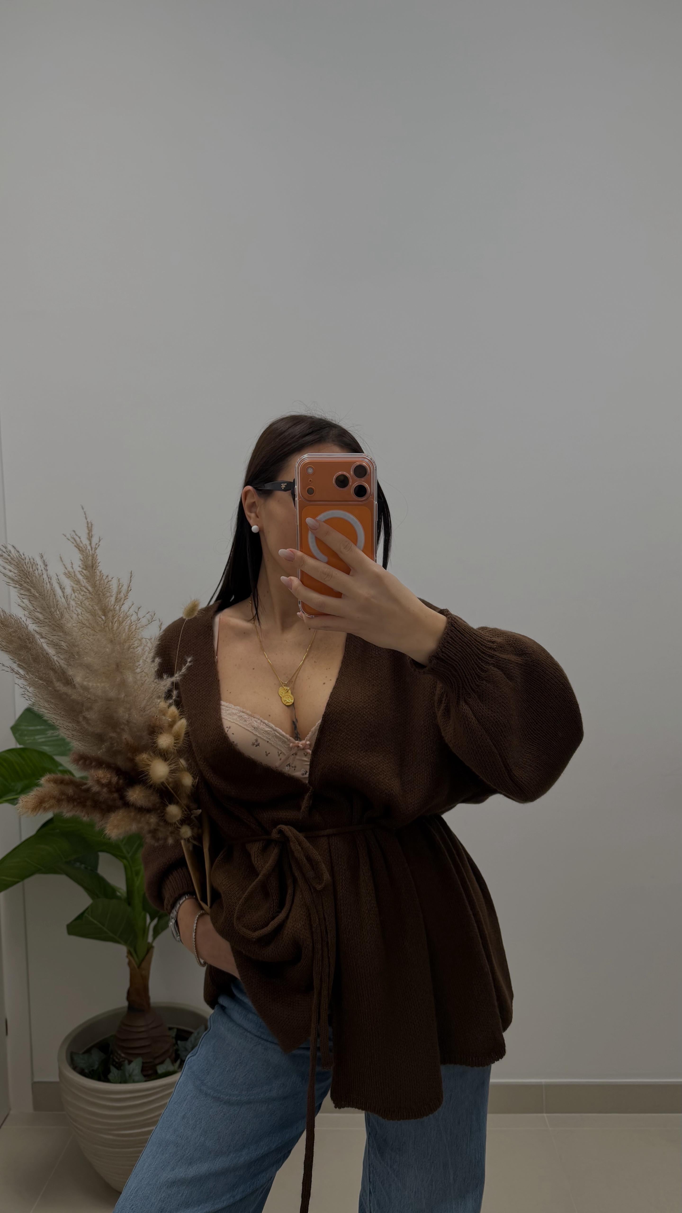 Cardigan Incrociatina Choco