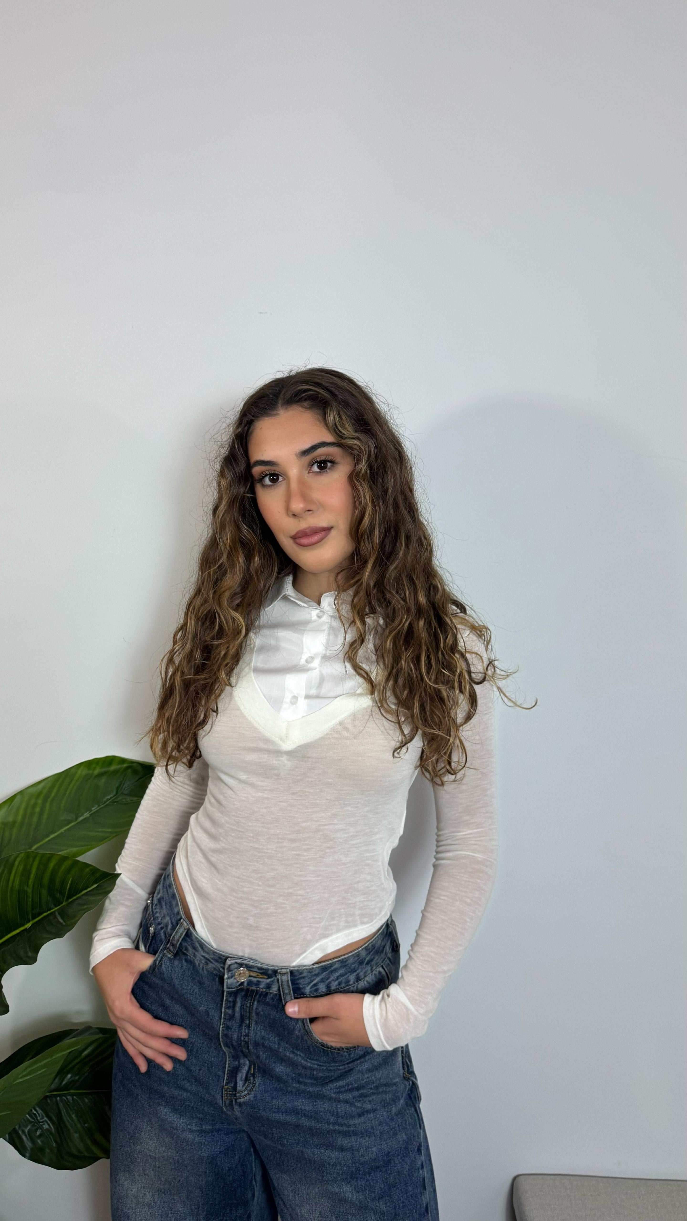 Body Cashmere Colletto Bianco