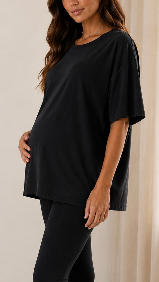 T-Shirt Soft Girocollo Nero