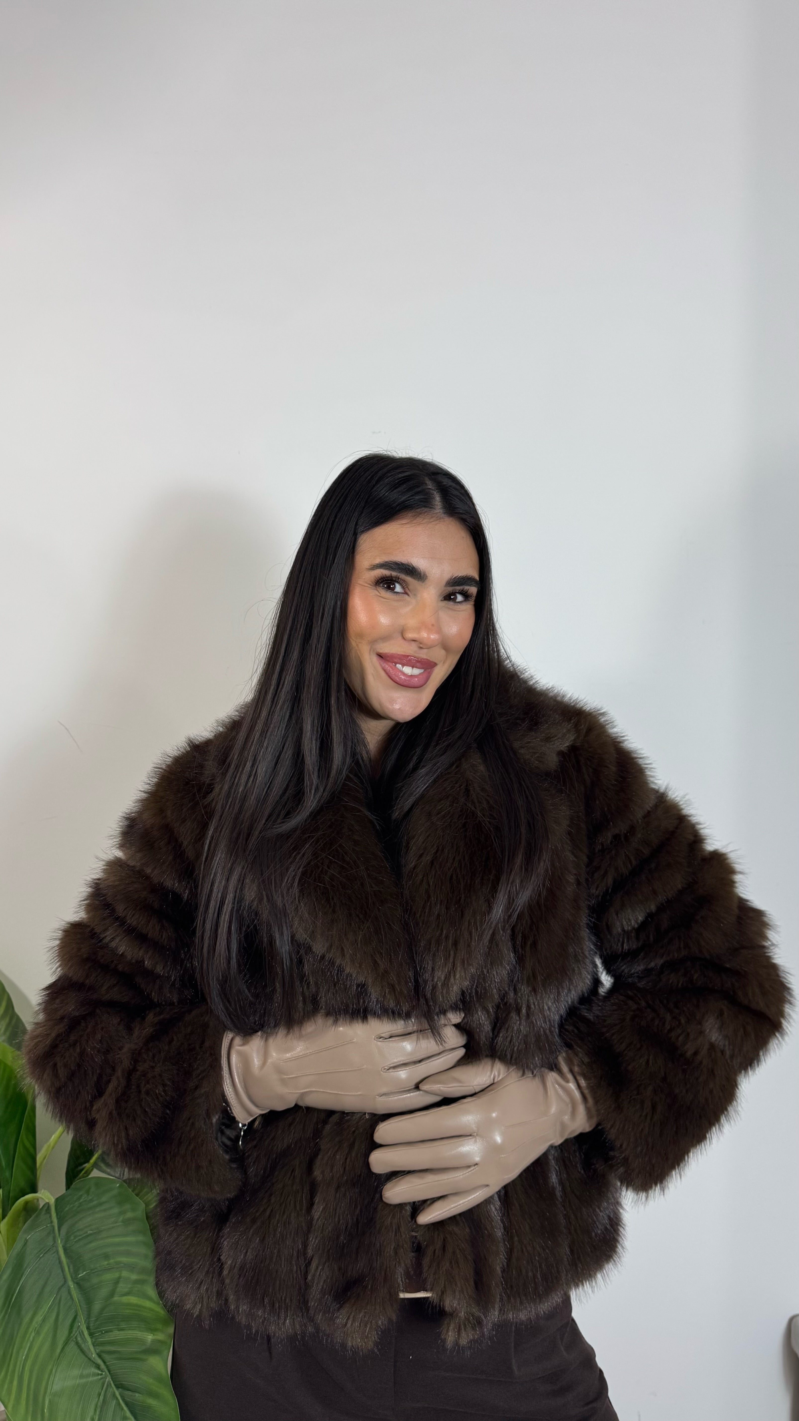 Guanti Similpelle Tortora