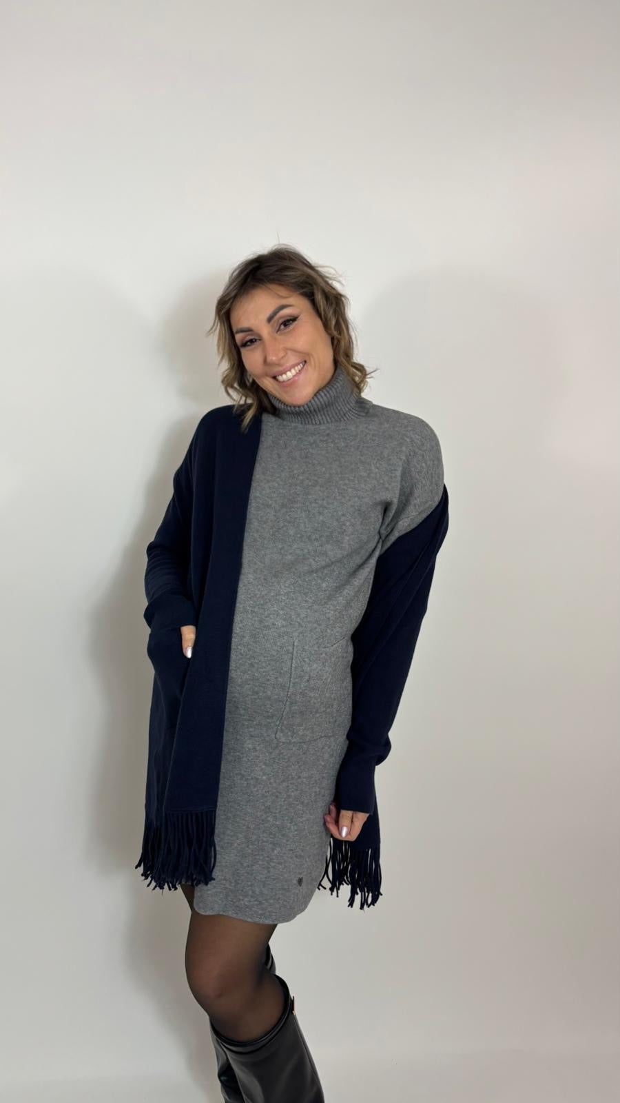 Abito Cozy Classy Grigio Perla