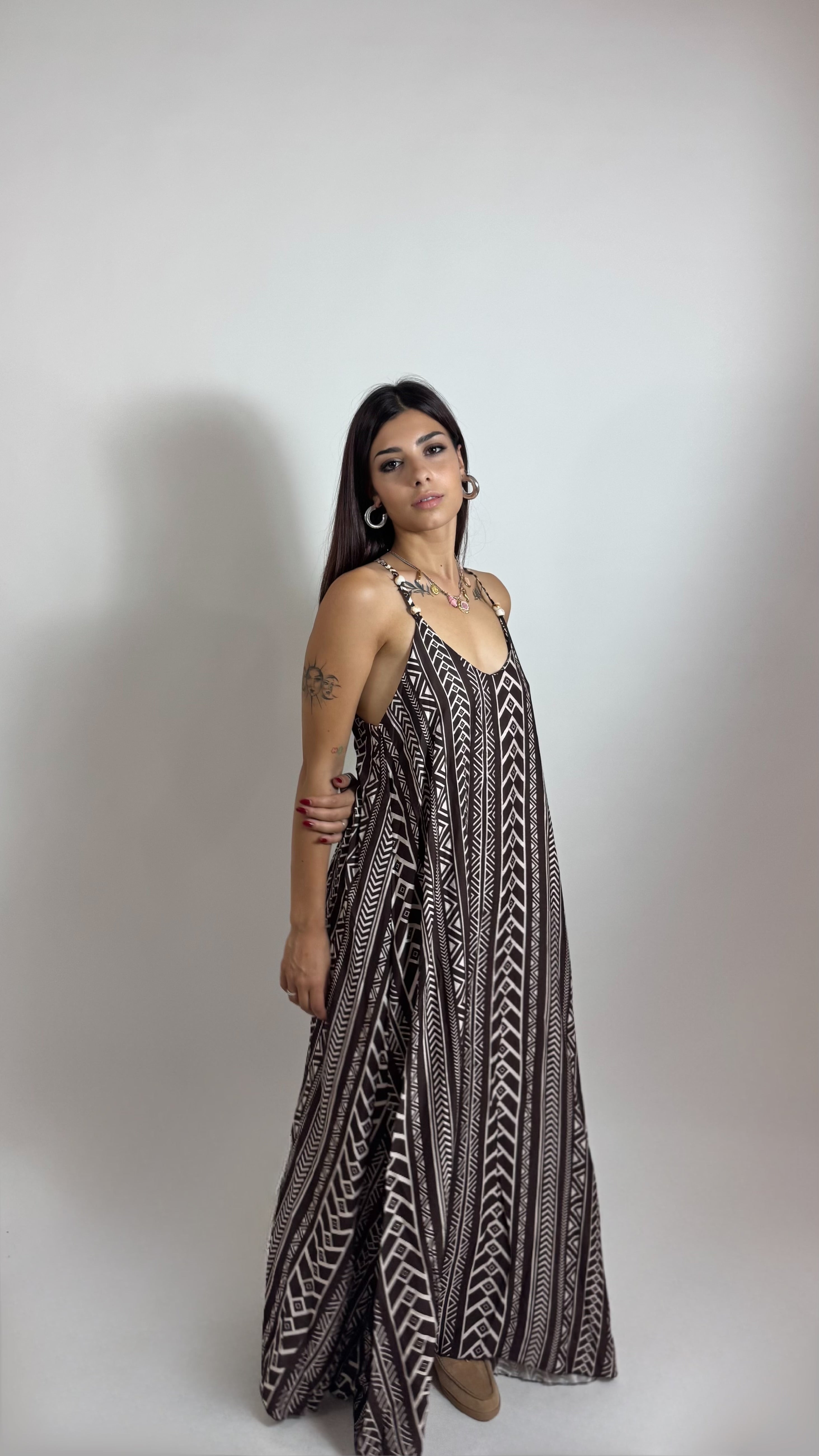 Maxi Dress Tribal Moka/Burro