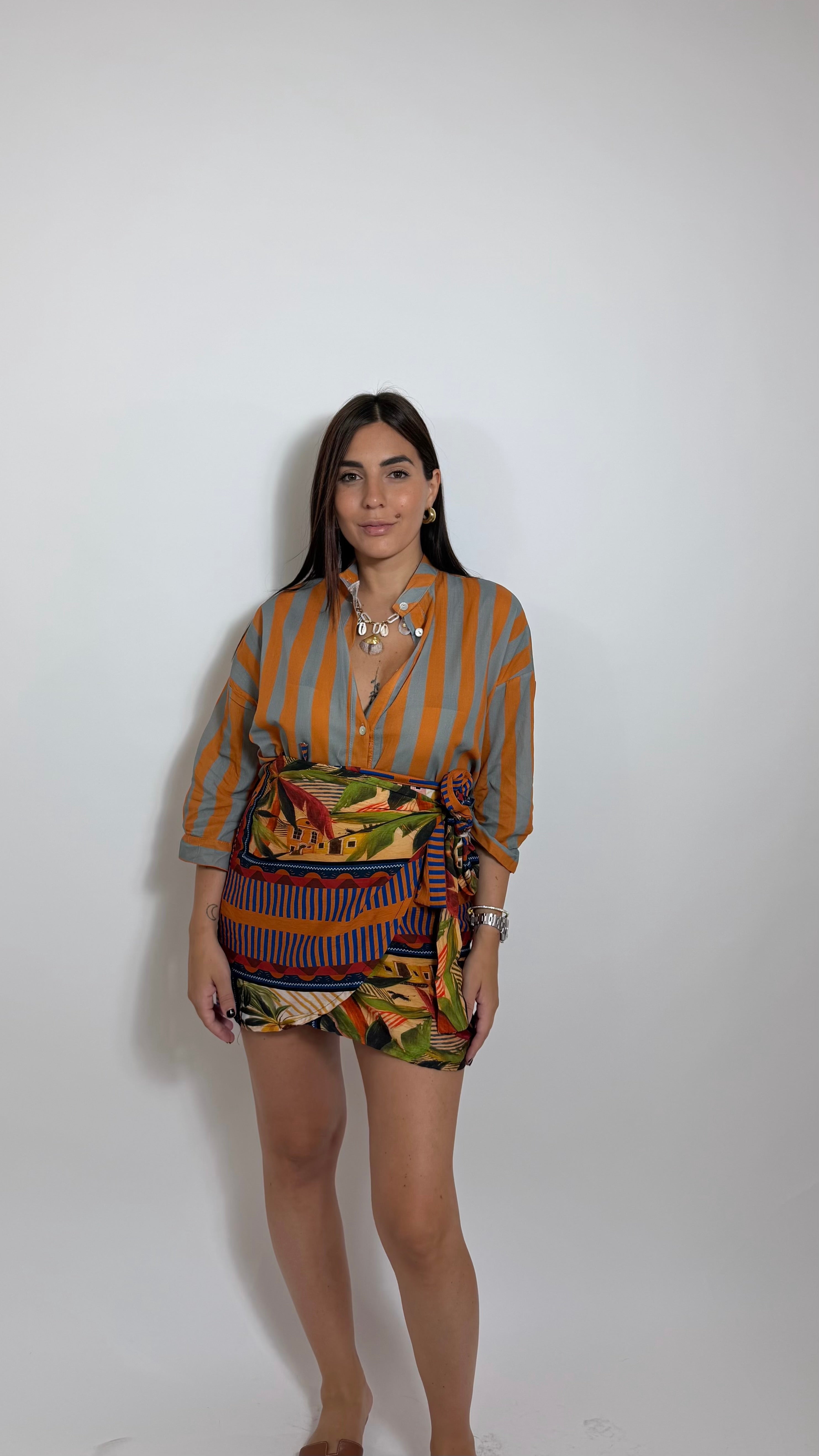 Mini Gonna Pareo Cuba Orange