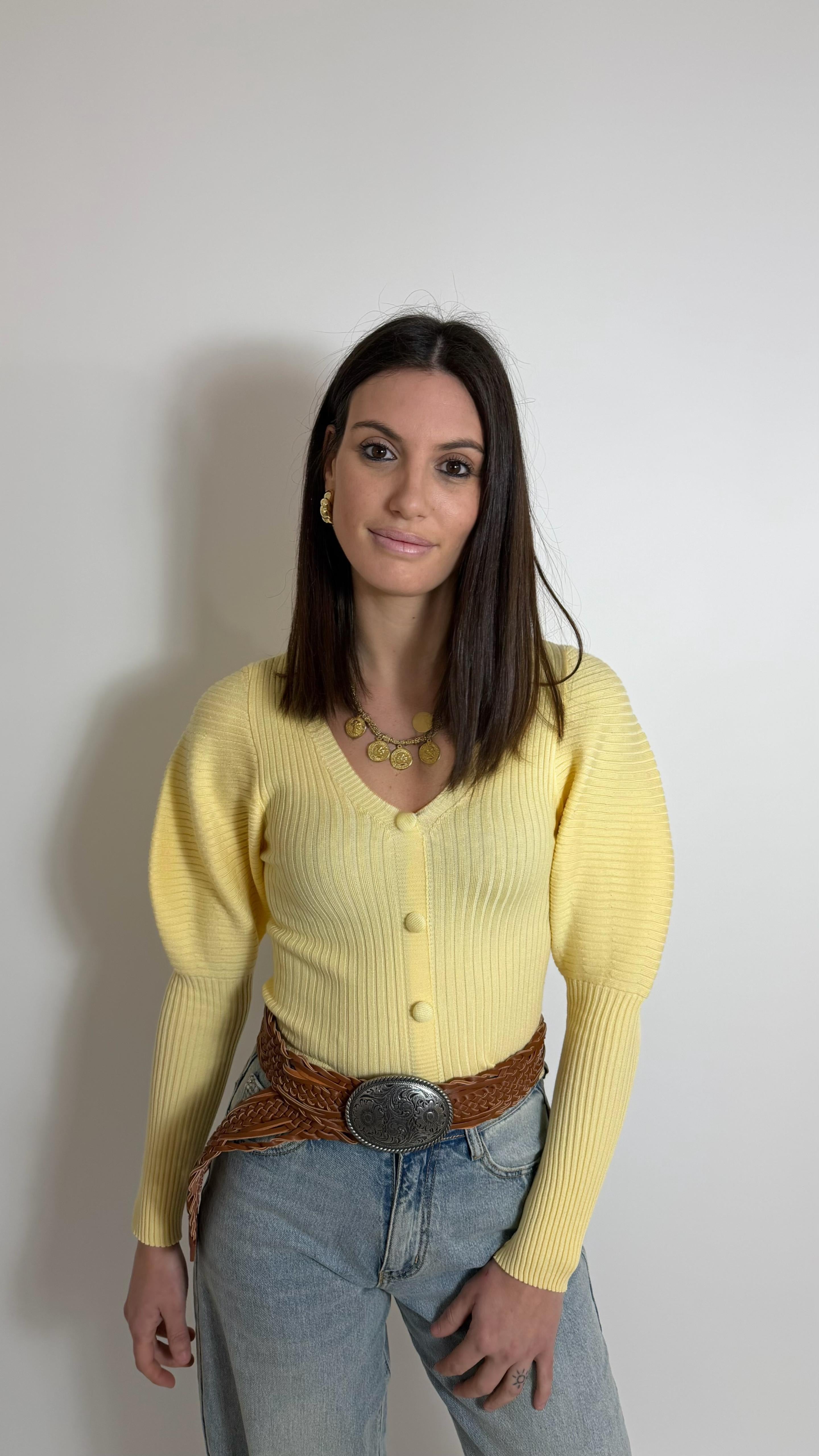 Pull Rib Knit Giallo