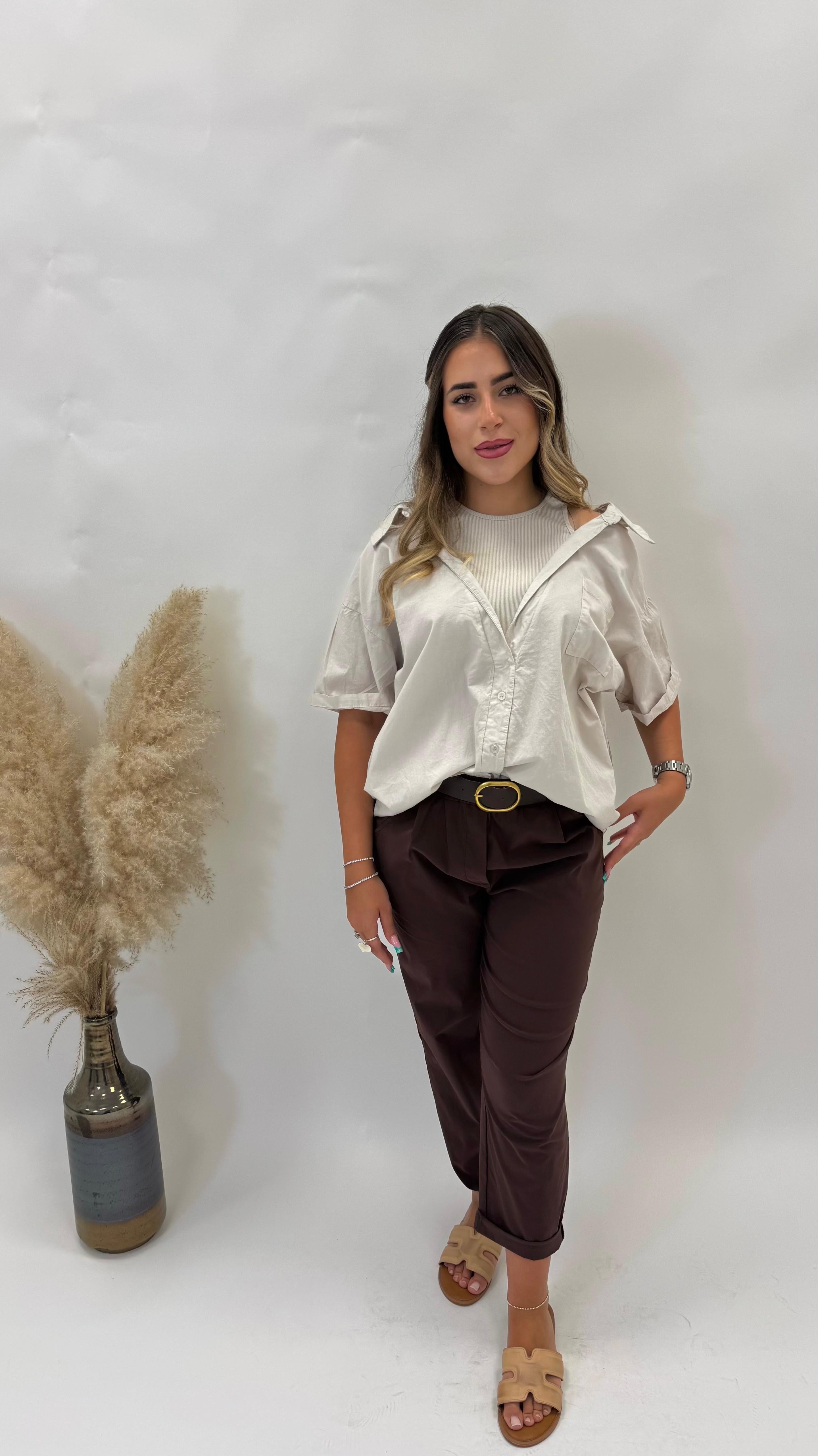 Pantalone con Cinta Cioccolato