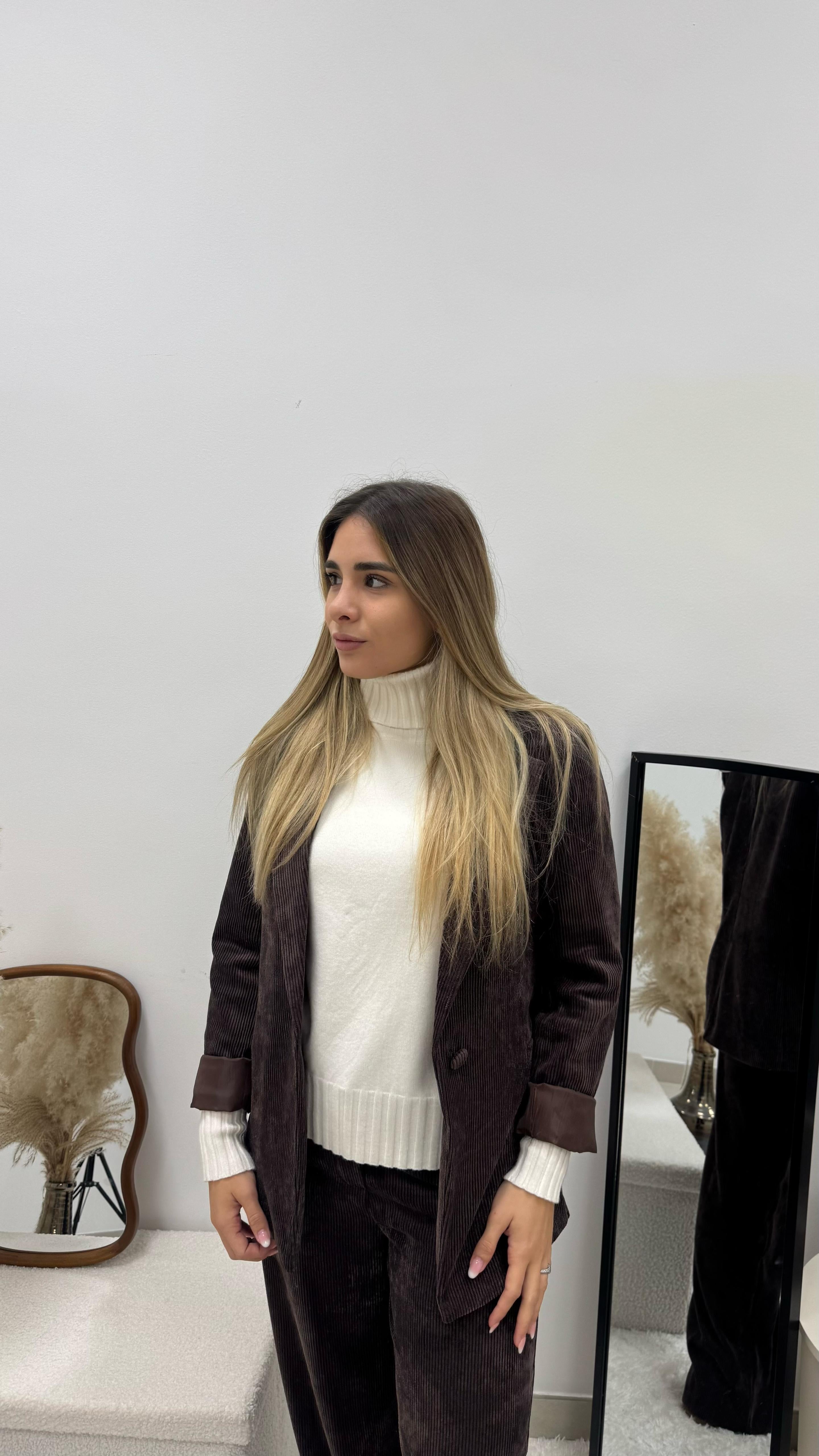 Tailleur Suede Coste Cioccolato