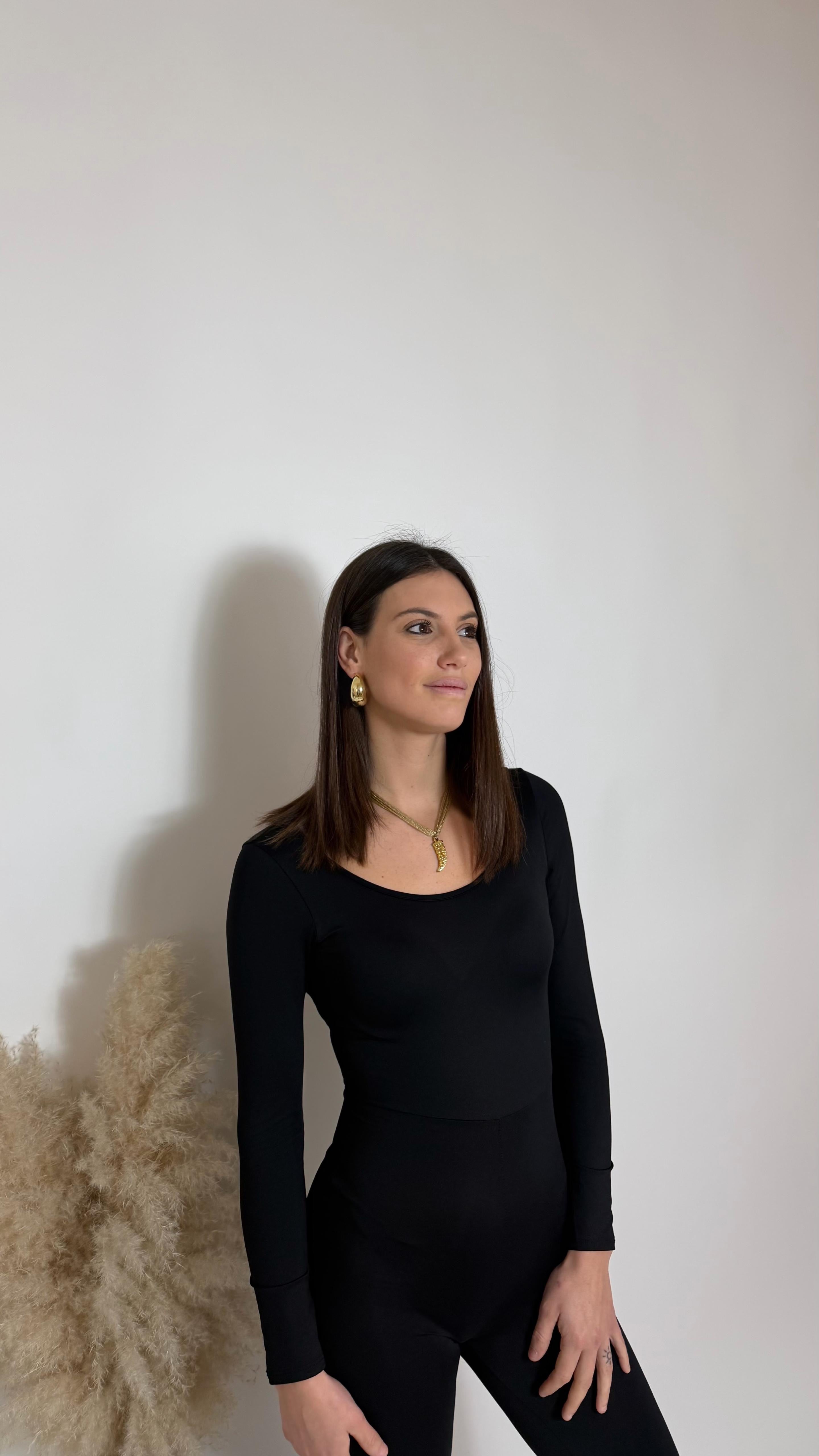 Jumpsuit Second Skin - Flare / Nera