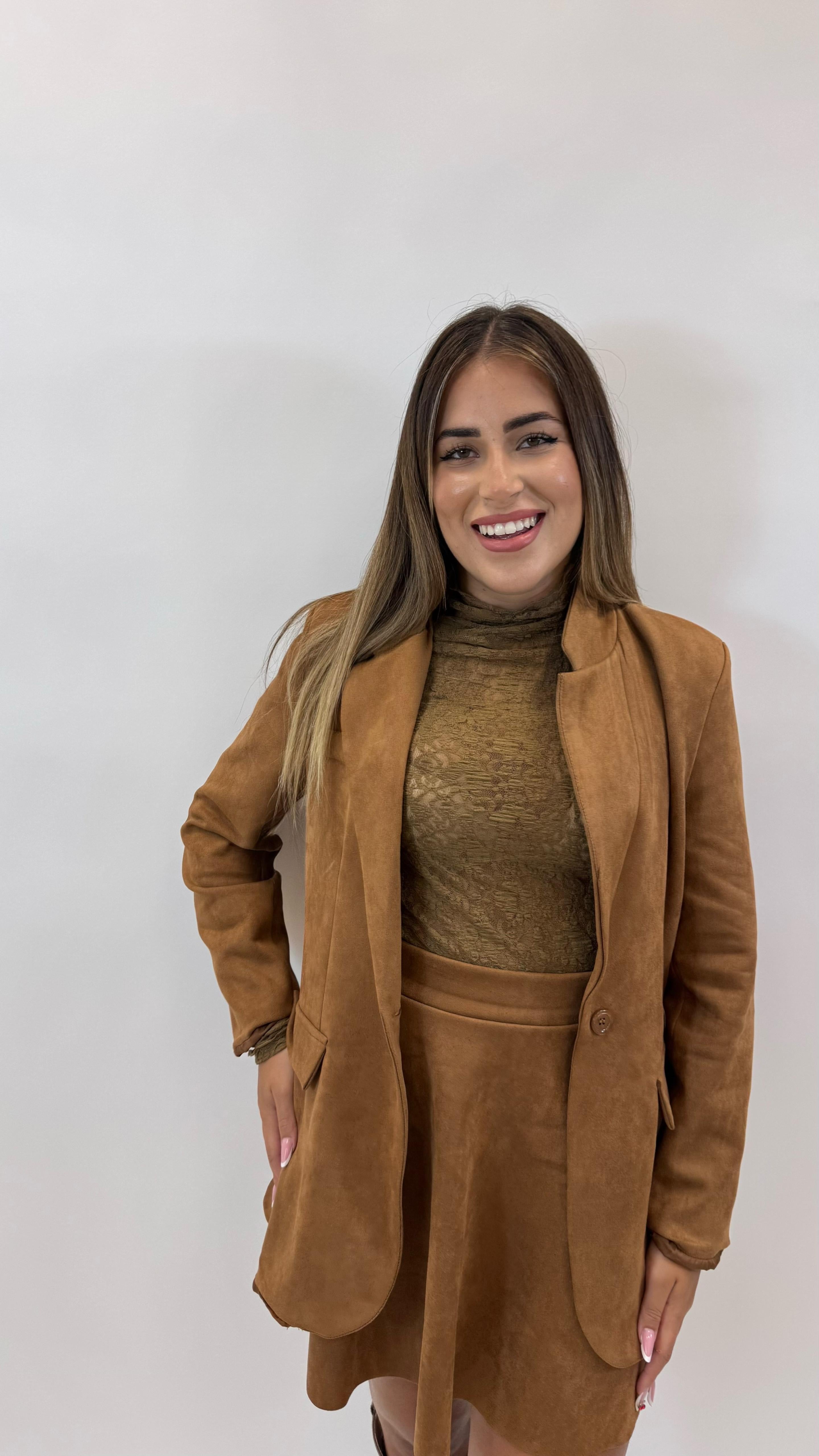 Giacca Suede Camel
