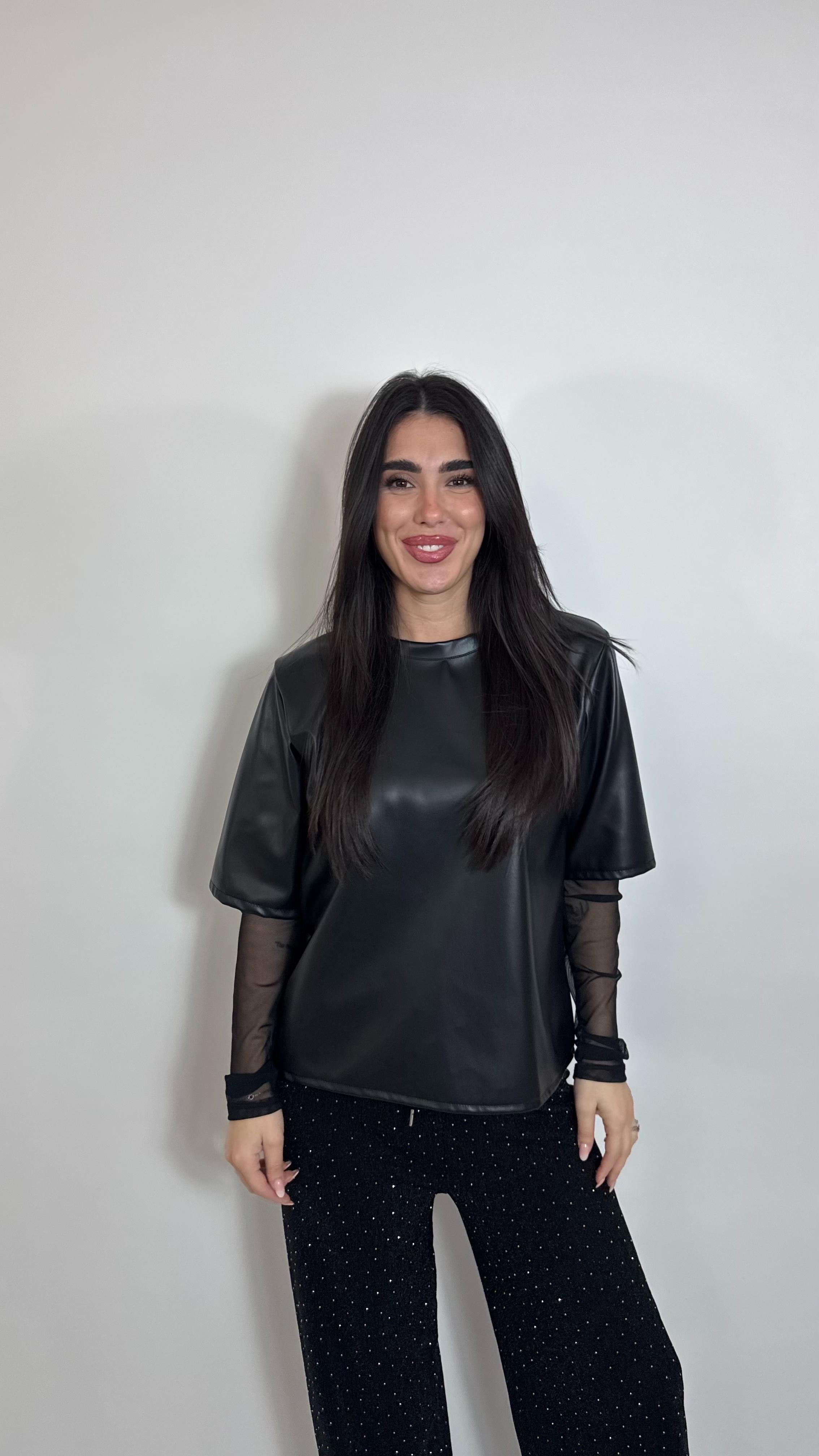 Panta palazzo Sparkle Nero