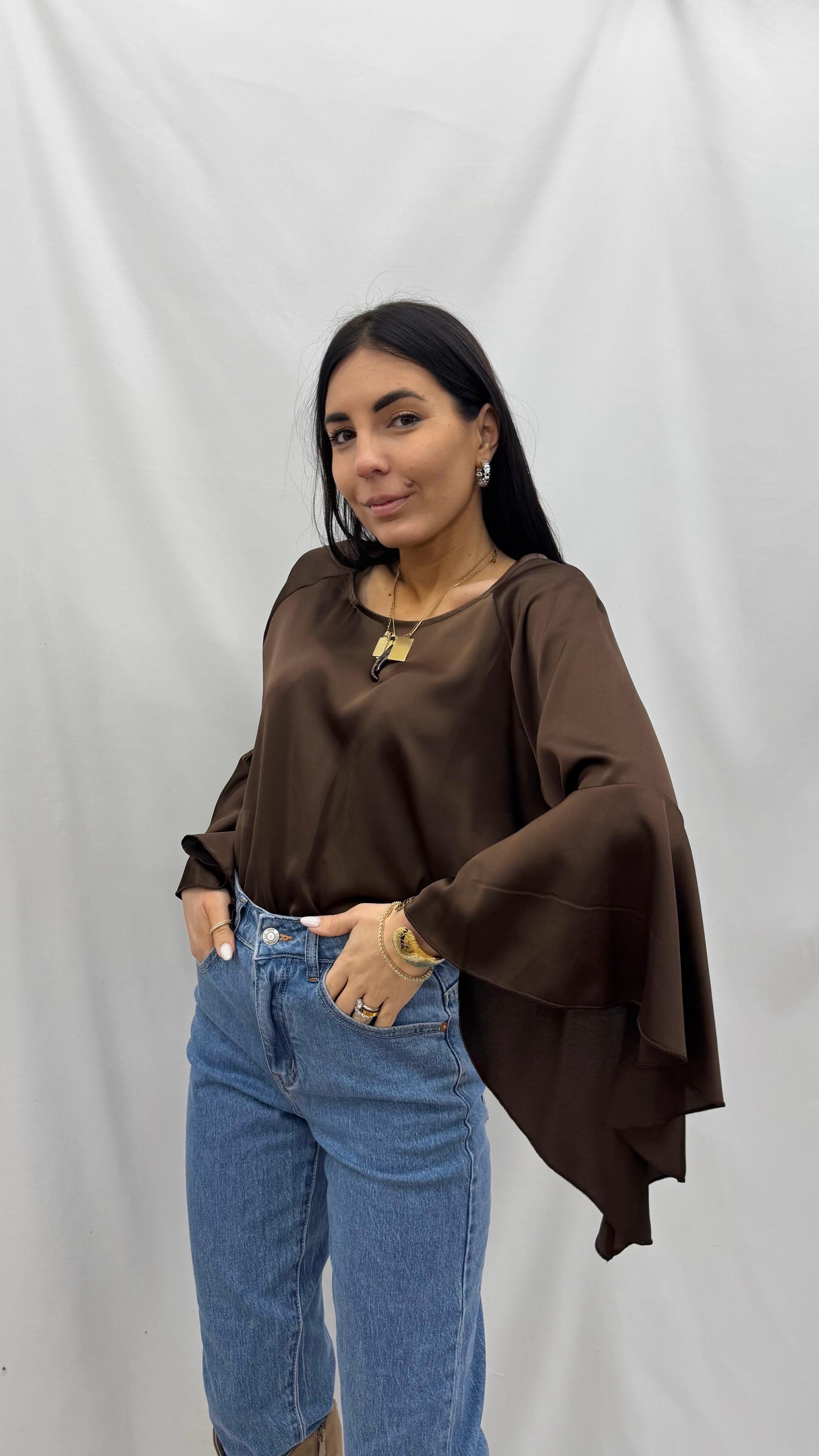 Blusa Raso Manica Gala