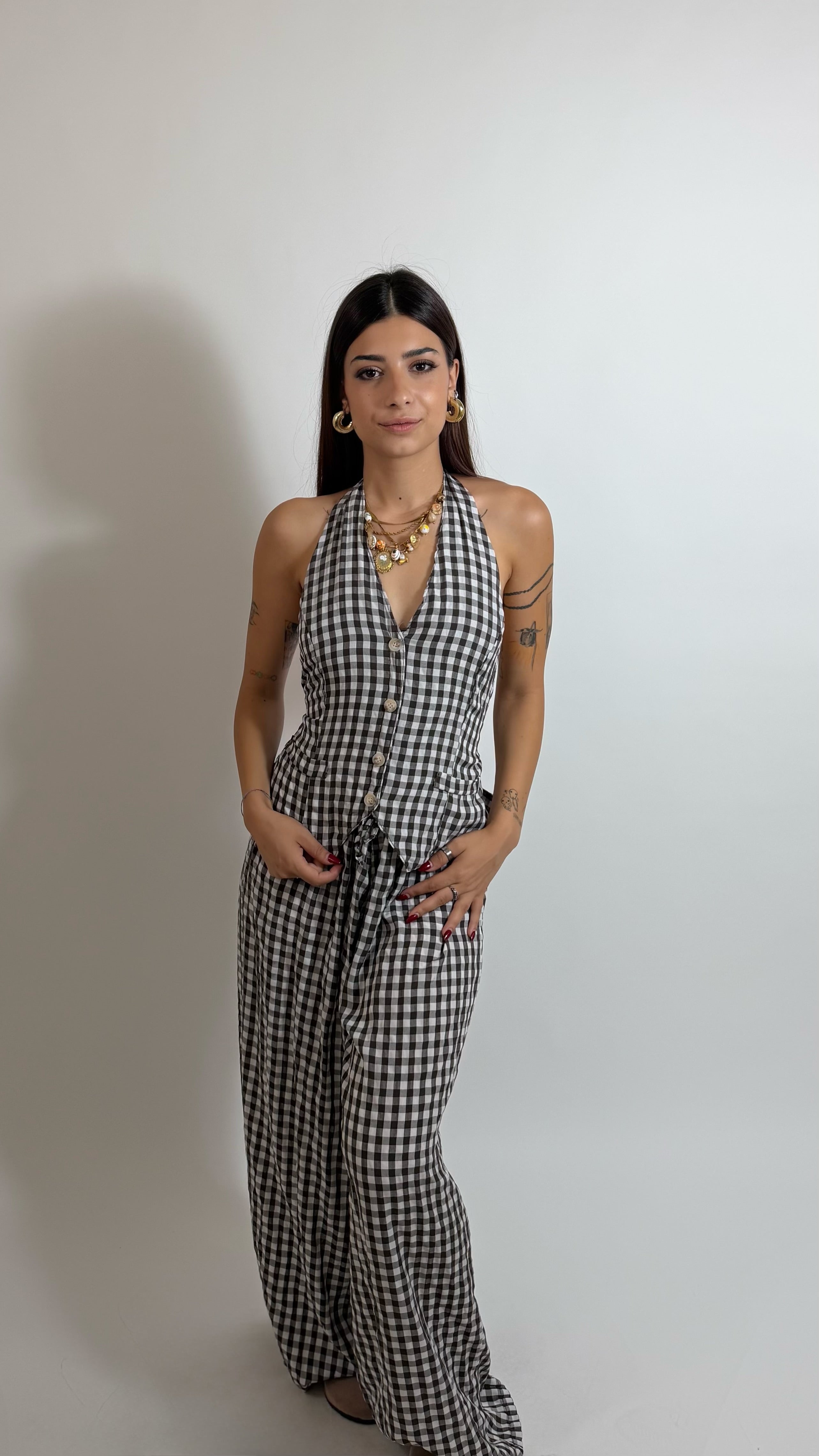 Set Halter Vichy Moka