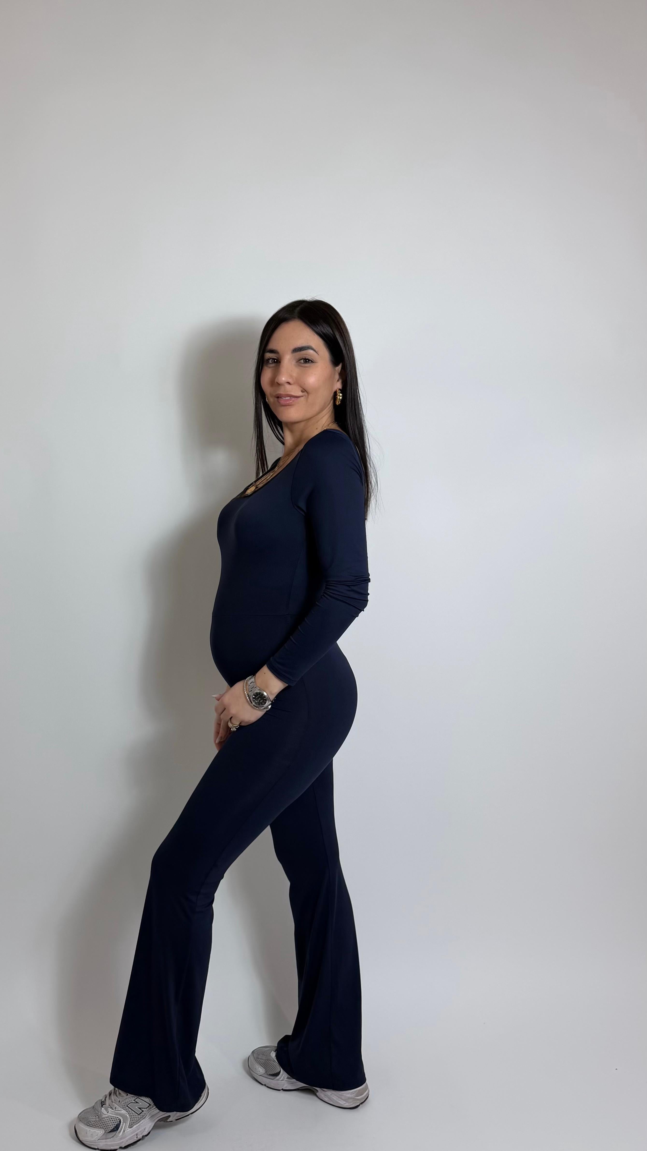 Jumpsuit Second Skin - Flare / Blu Notte